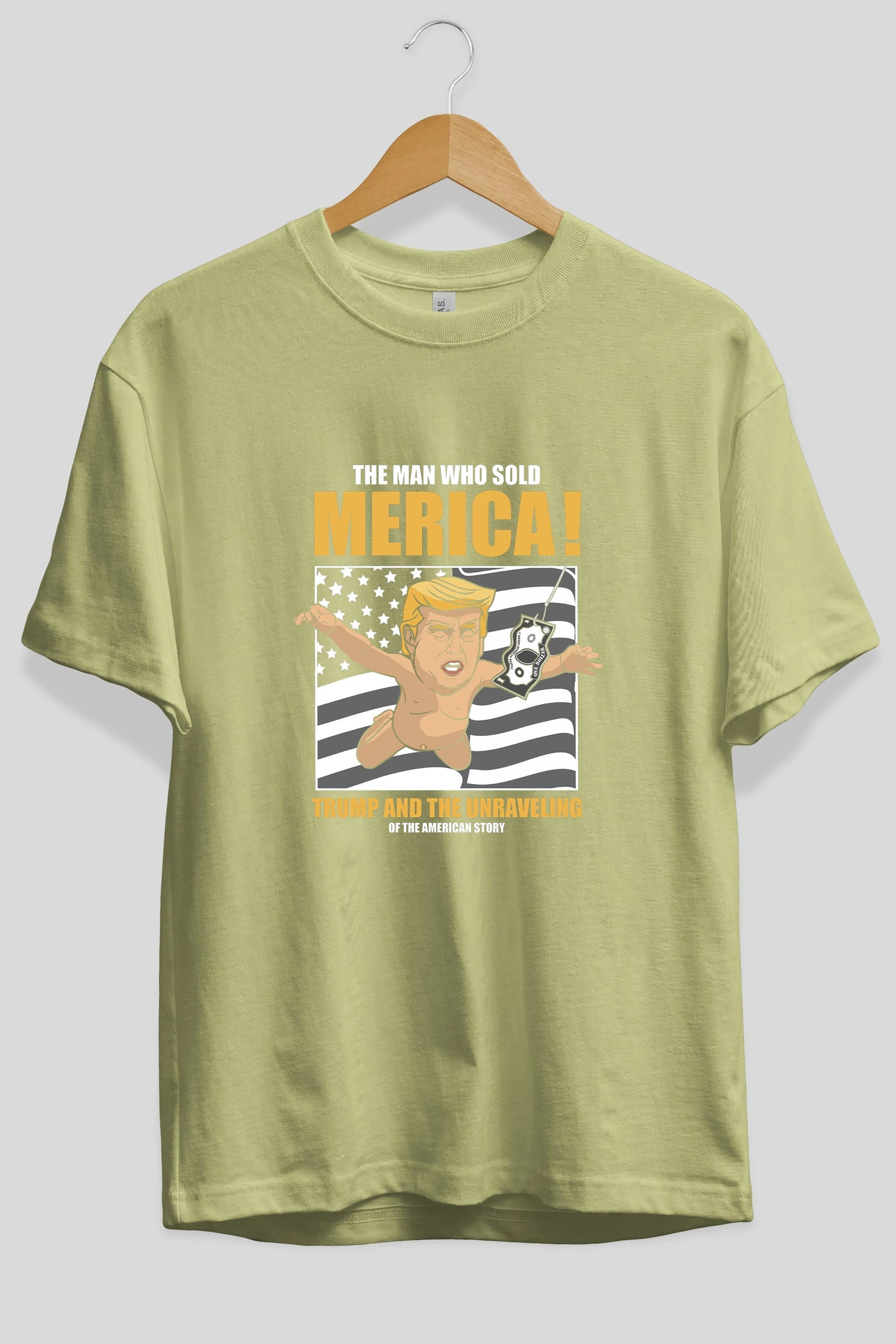 Trump Nirvana Ön Baskılı Oversize t-shirt Erkek Kadın Unisex %100 Pamuk tişort