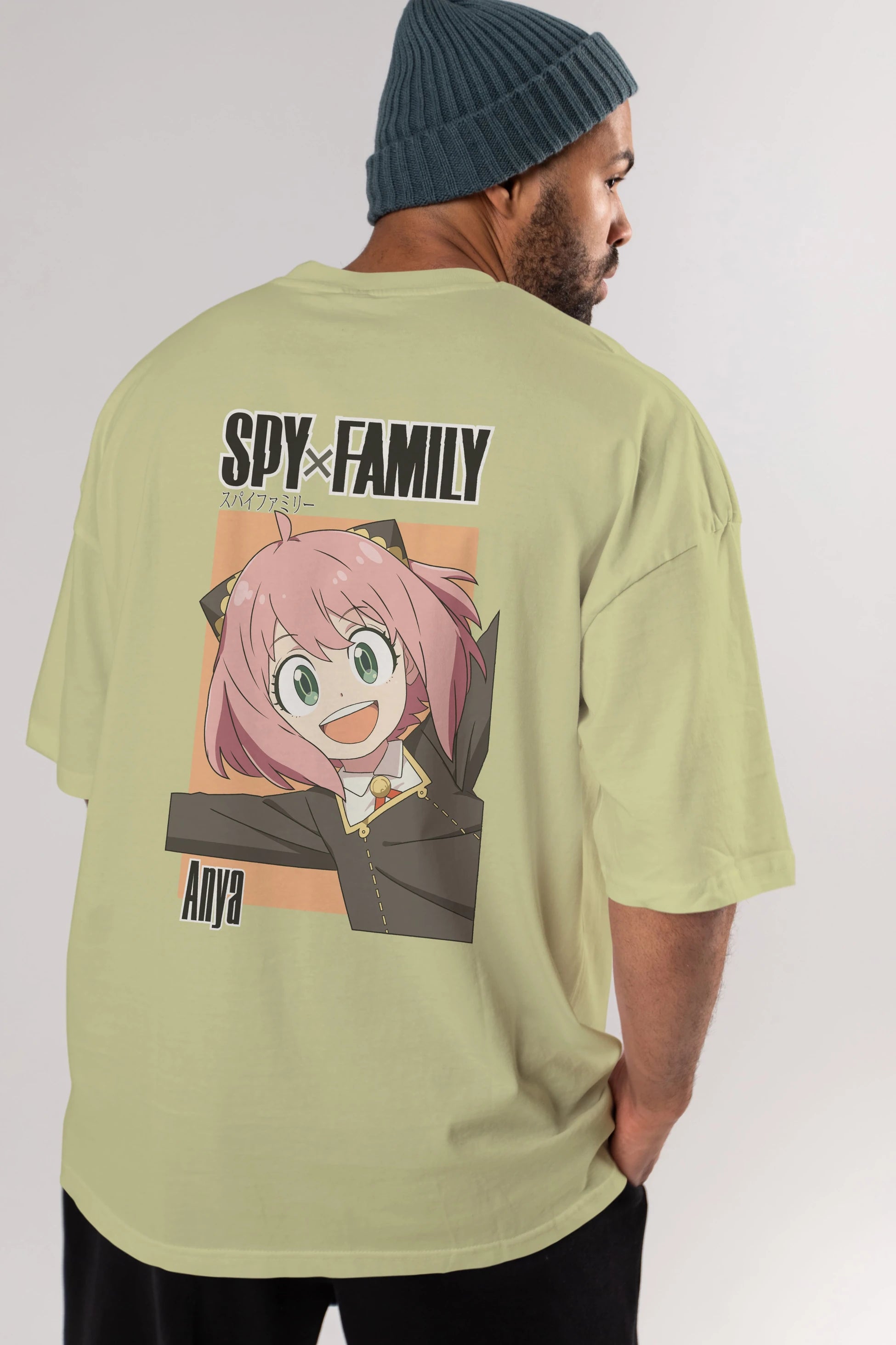 SPY X FAMILY Anya Anime Arka Baskılı Oversize t-shirt Erkek Kadın Unisex