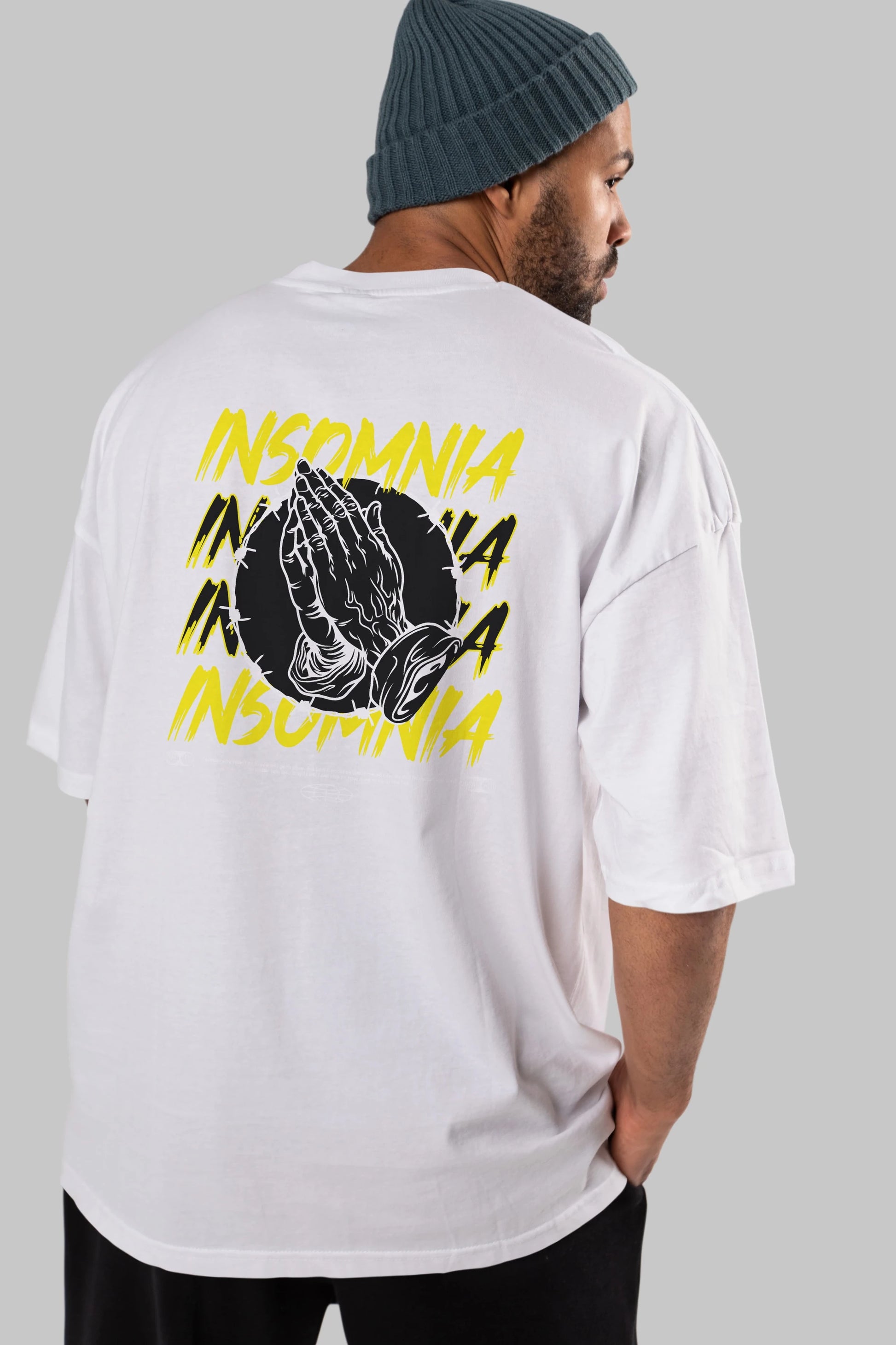 Insomnia Streetwear Arka Baskılı Oversize t-shirt Erkek Kadın Unisex