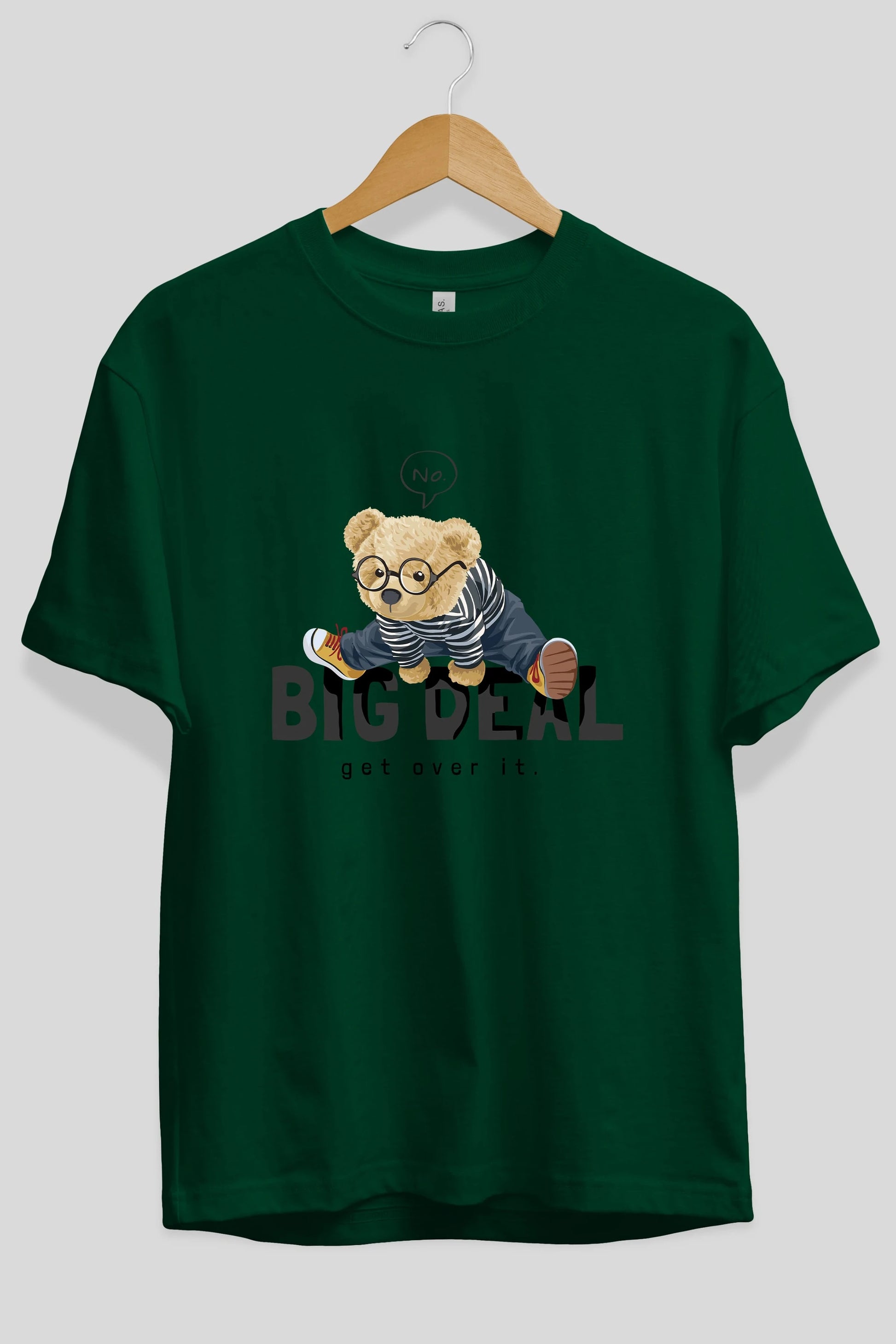 Teddy Bear Big Deal Ön Baskılı Oversize t-shirt Erkek Kadın Unisex %100 Pamuk