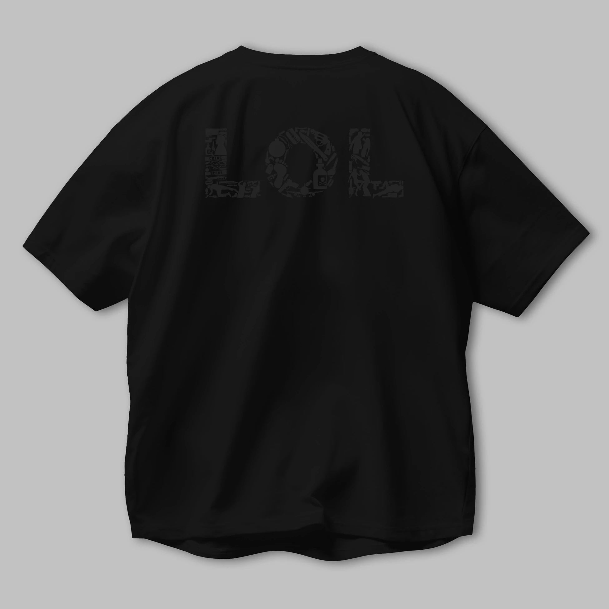 LOL Arka Baskılı Oversize t-shirt %100 pamuk Erkek Kadın Unisex