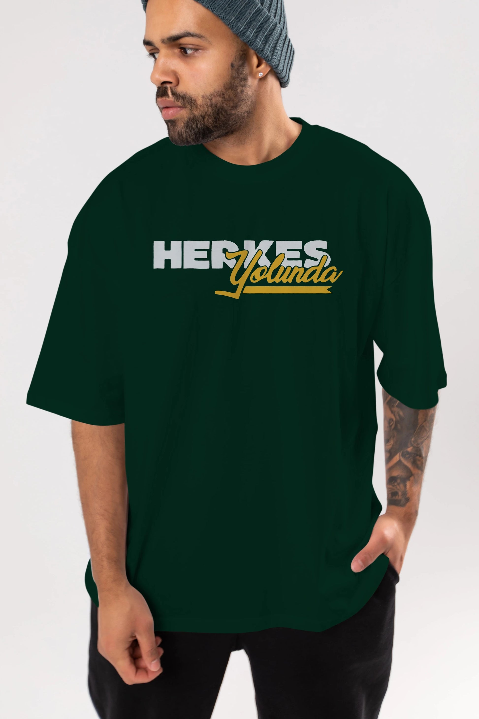 Herkes Yolunda Ön Baskılı Oversize t-shirt %100 pamuk Erkek Kadın Unisex