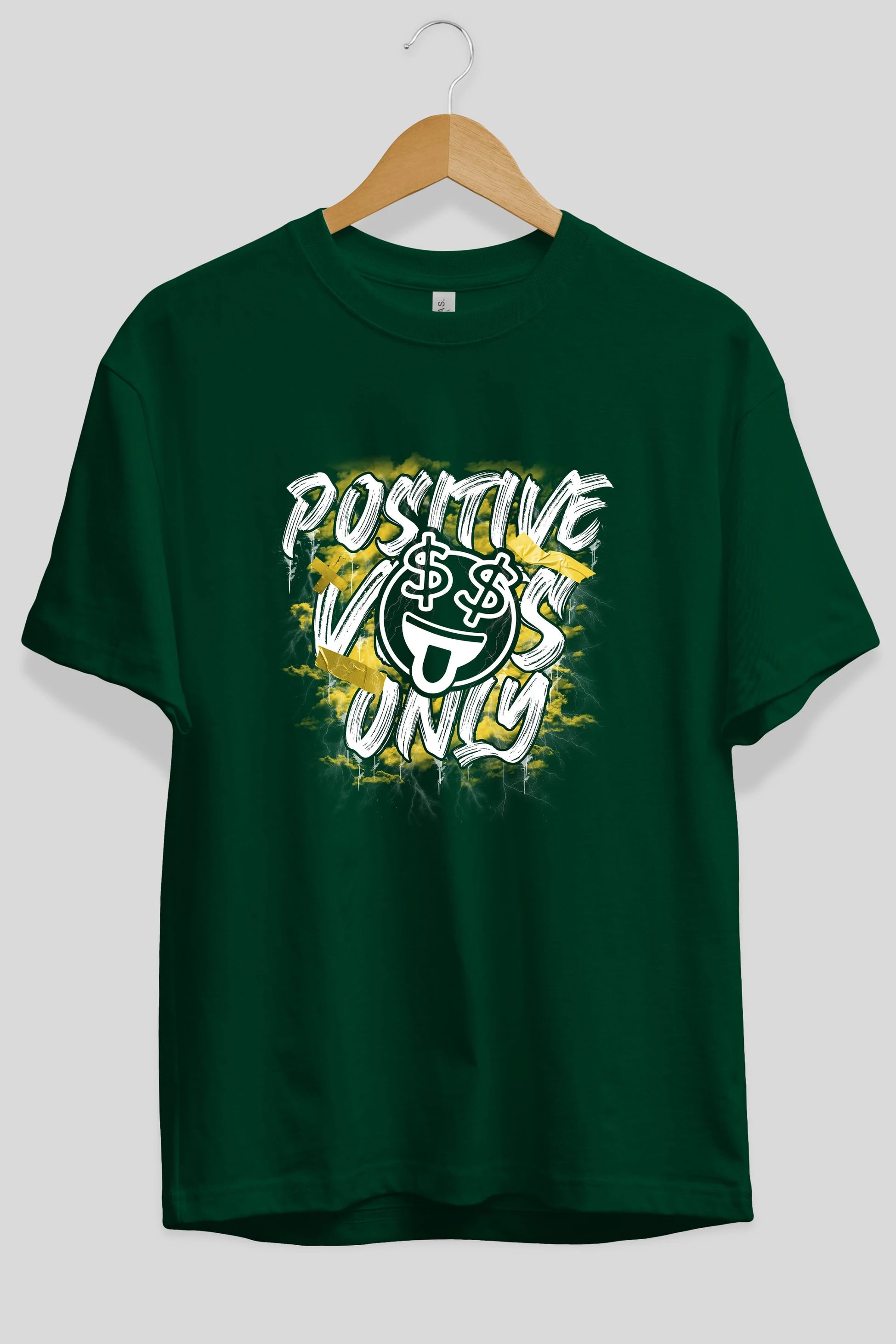 Positive Only Ön Baskılı Oversize t-shirt Erkek Kadın Unisex