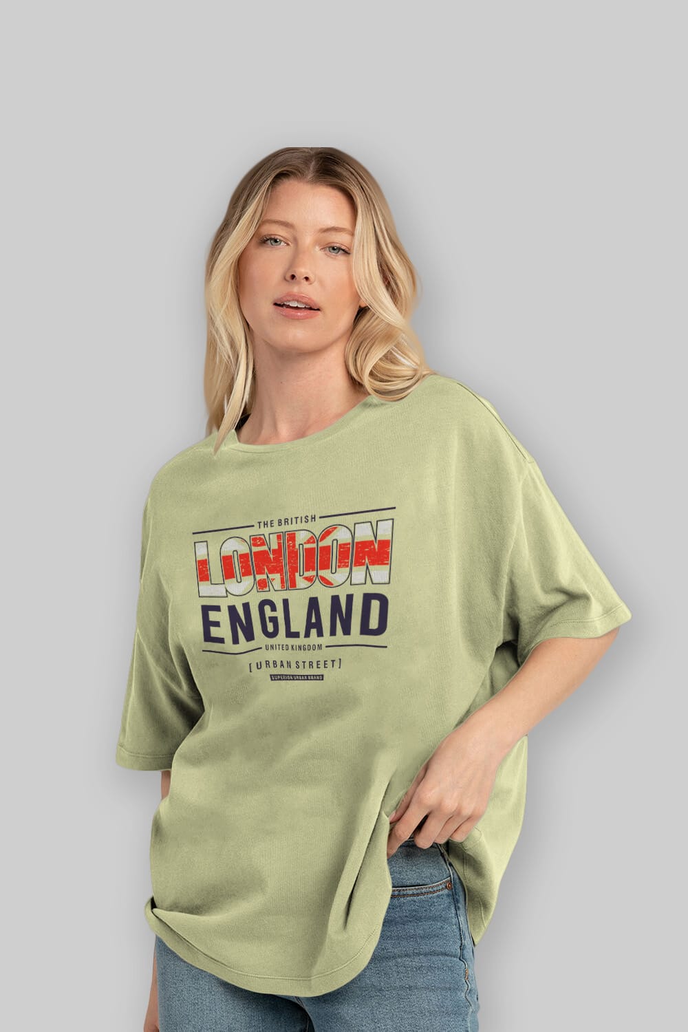 London England 2 Ön Baskılı Oversize t-shirt Erkek Kadın Unisex