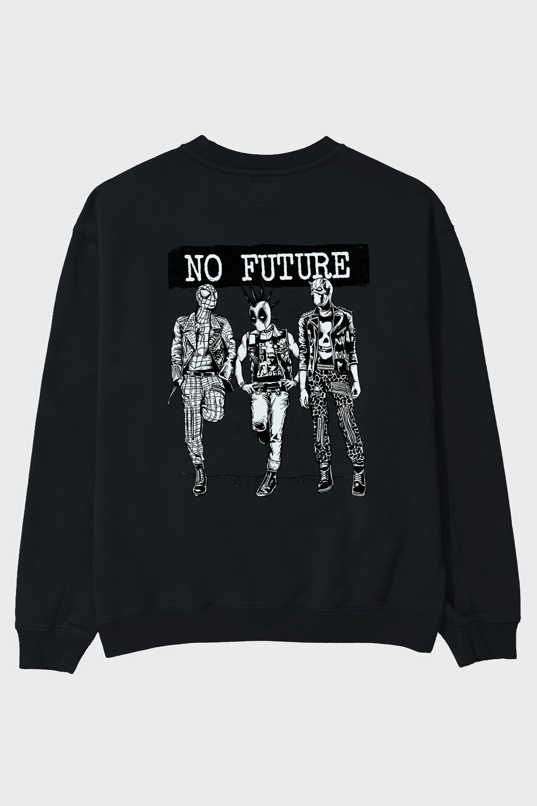 No Future Arka Baskılı Oversize Sweatshirt Erkek Kadın Unisex