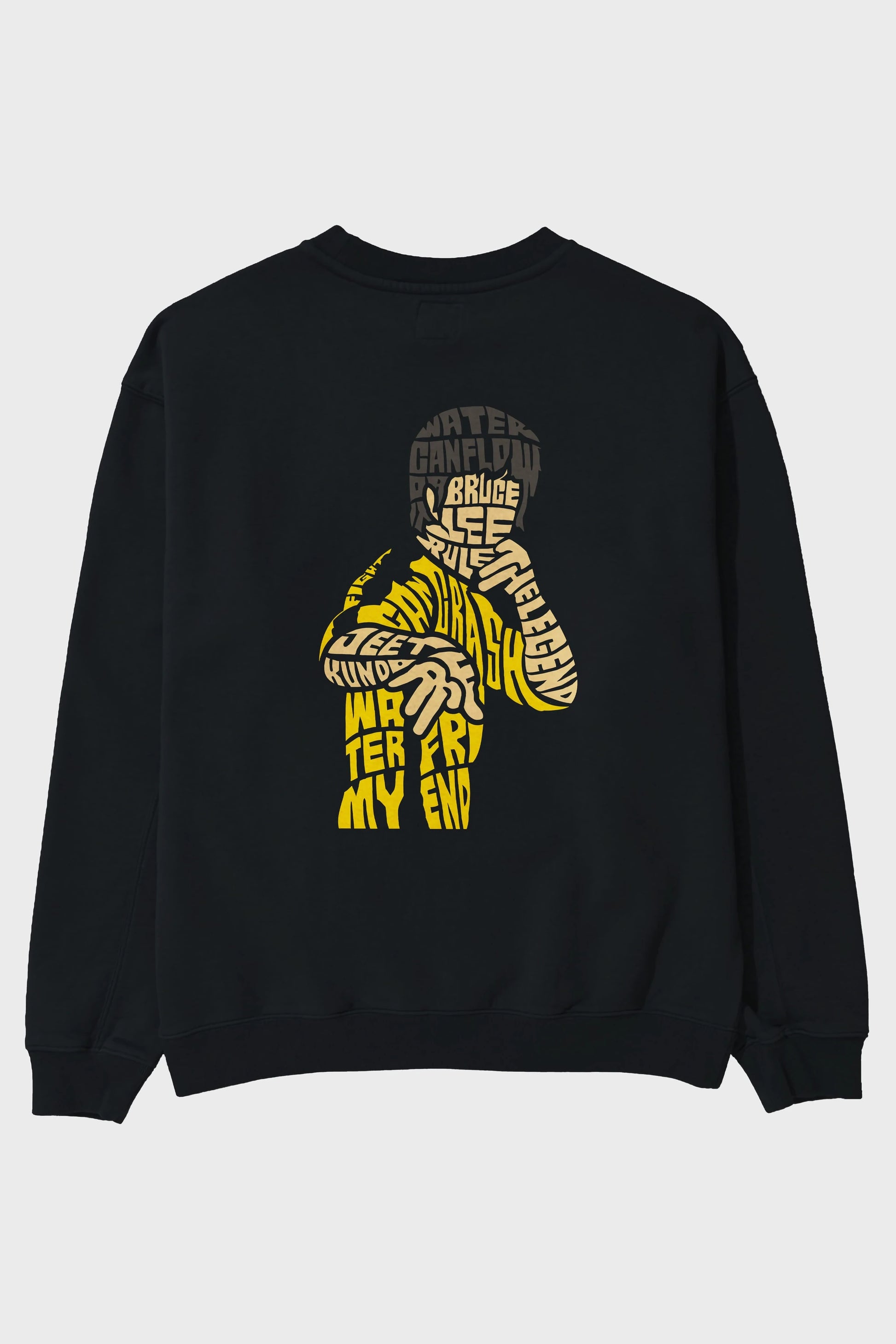 Bruce Lee Arka Baskılı Oversize Sweatshirt Erkek Kadın Unisex