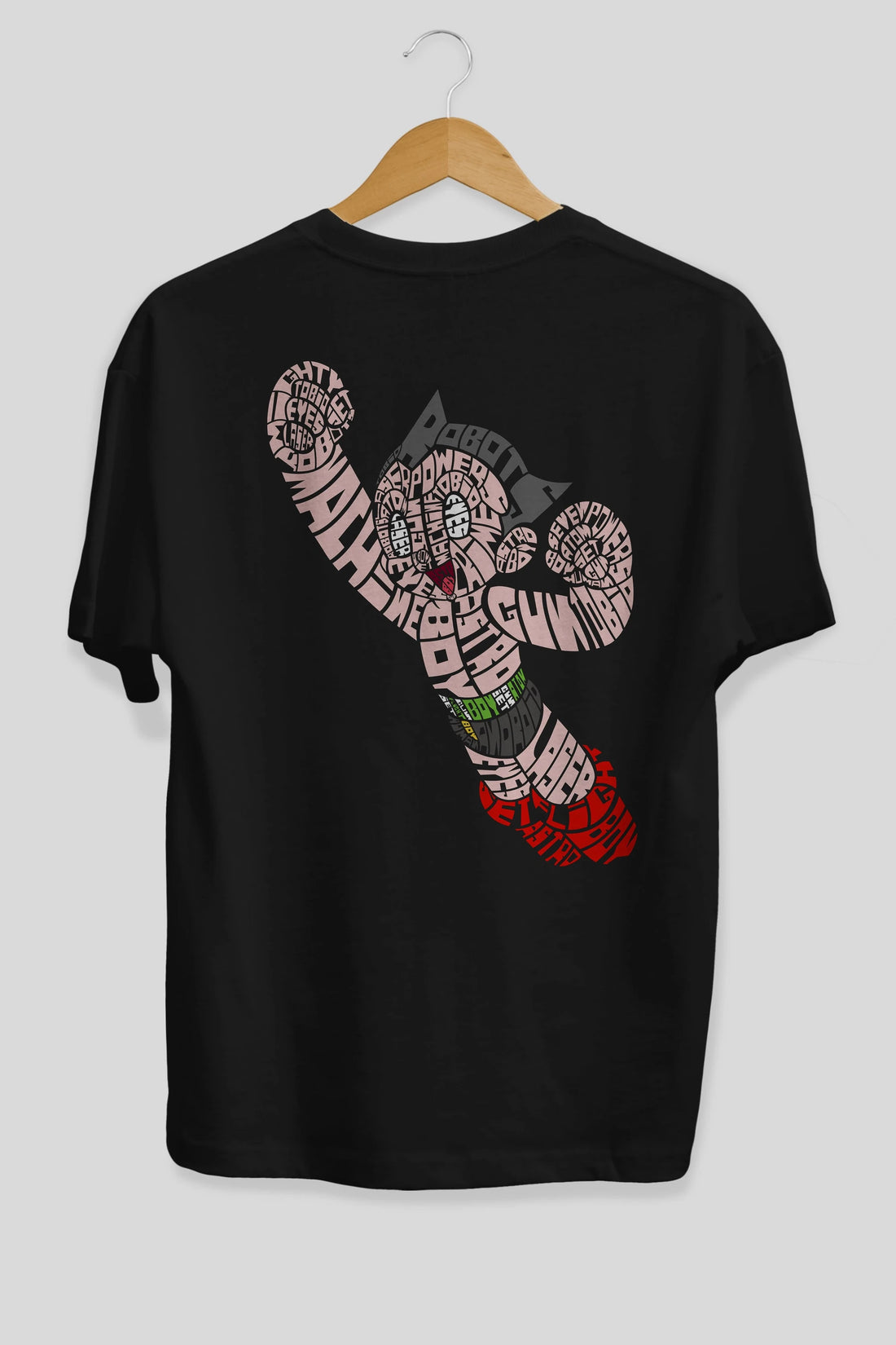Astroboy Arka Baskılı Oversize t-shirt %100 pamuk Erkek Kadın Unisex