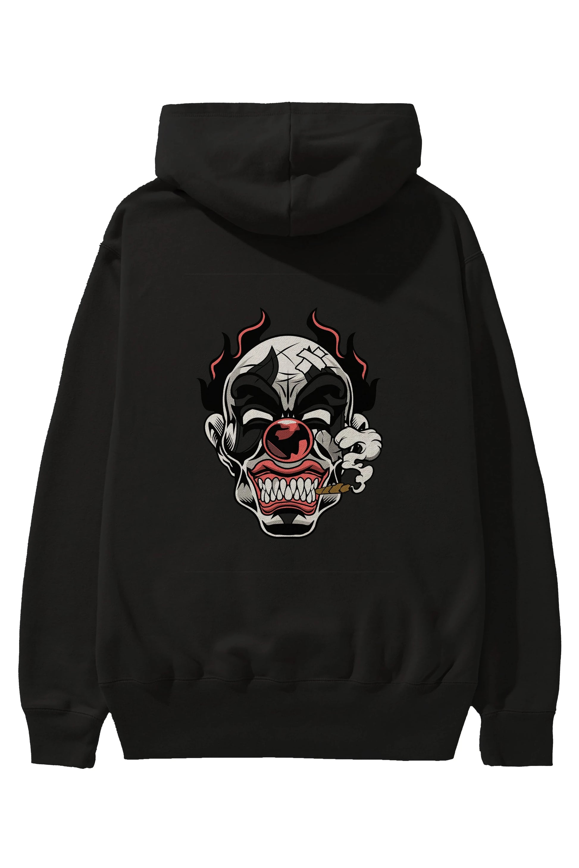 Clown Horror Arka Baskılı Hoodie Oversize Kapüşonlu Sweatshirt Erkek Kadın Unisex
