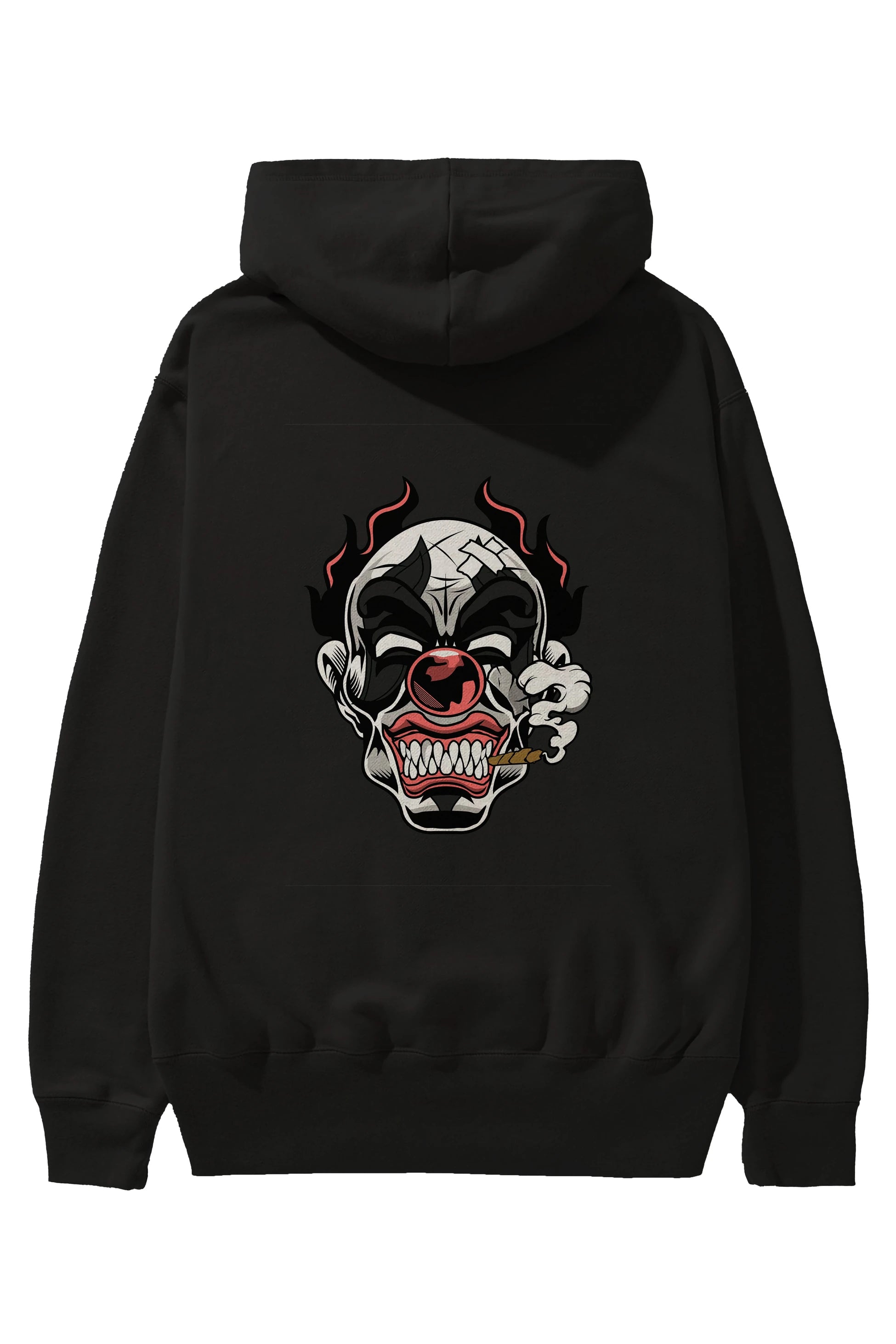 Clown Horror Arka Baskılı Hoodie Oversize Kapüşonlu Sweatshirt Erkek Kadın Unisex