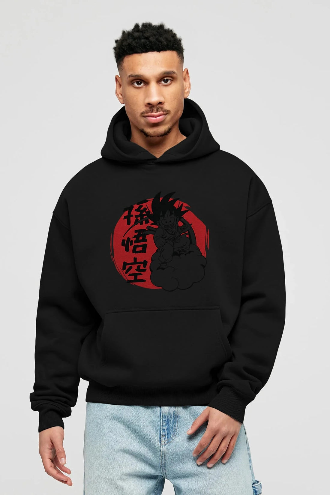 DRAGON BALL Anime Ön Baskılı Hoodie Oversize Kapüşonlu Sweatshirt Erkek Kadın Unisex