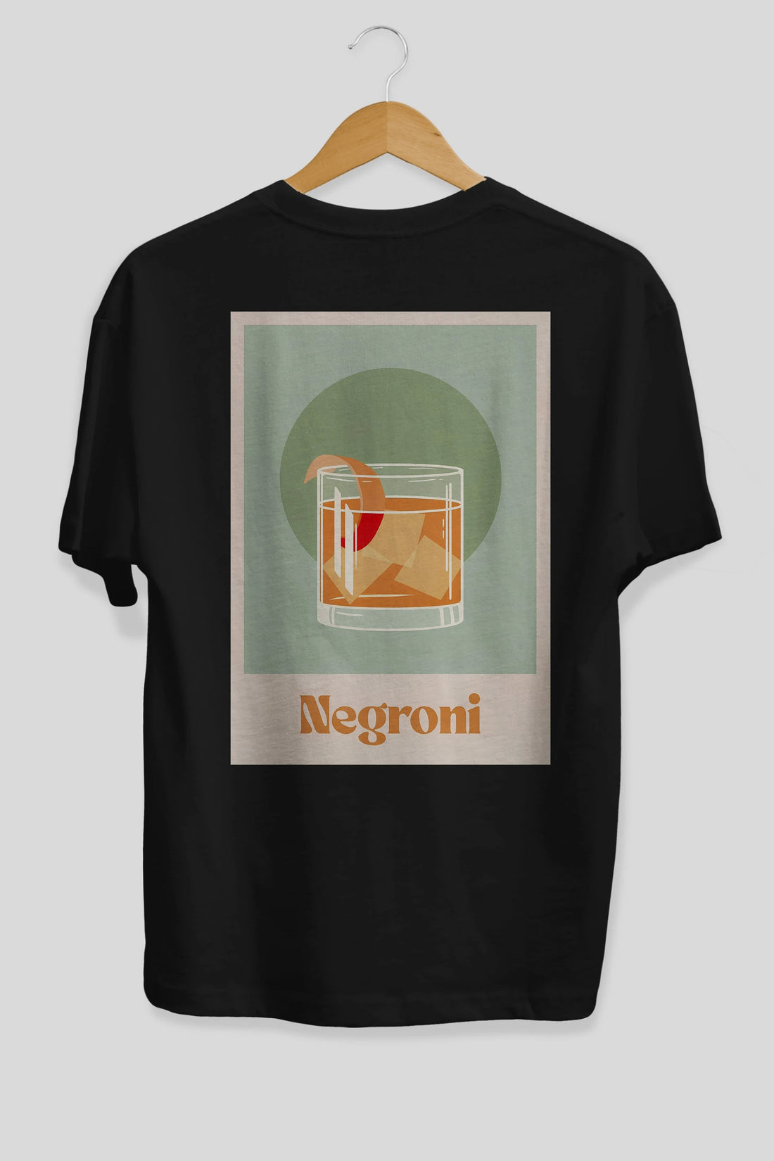 Negroni 5 Arka Baskılı Oversize t-shirt Erkek Kadın Unisex %100 Pamuk Bisiklet Yaka tişort