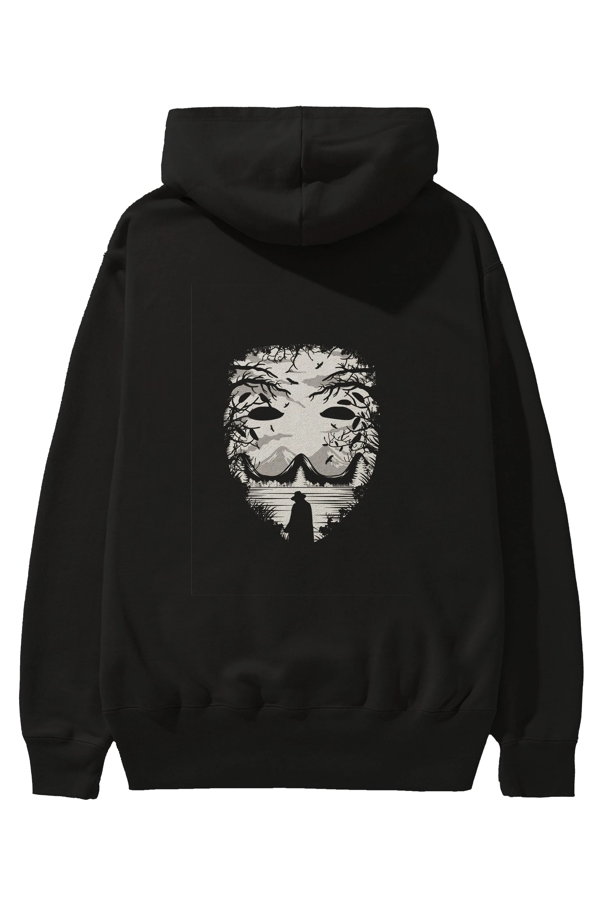 The Mask (2) Arka Baskılı Hoodie Oversize Kapüşonlu Sweatshirt Erkek Kadın Unisex