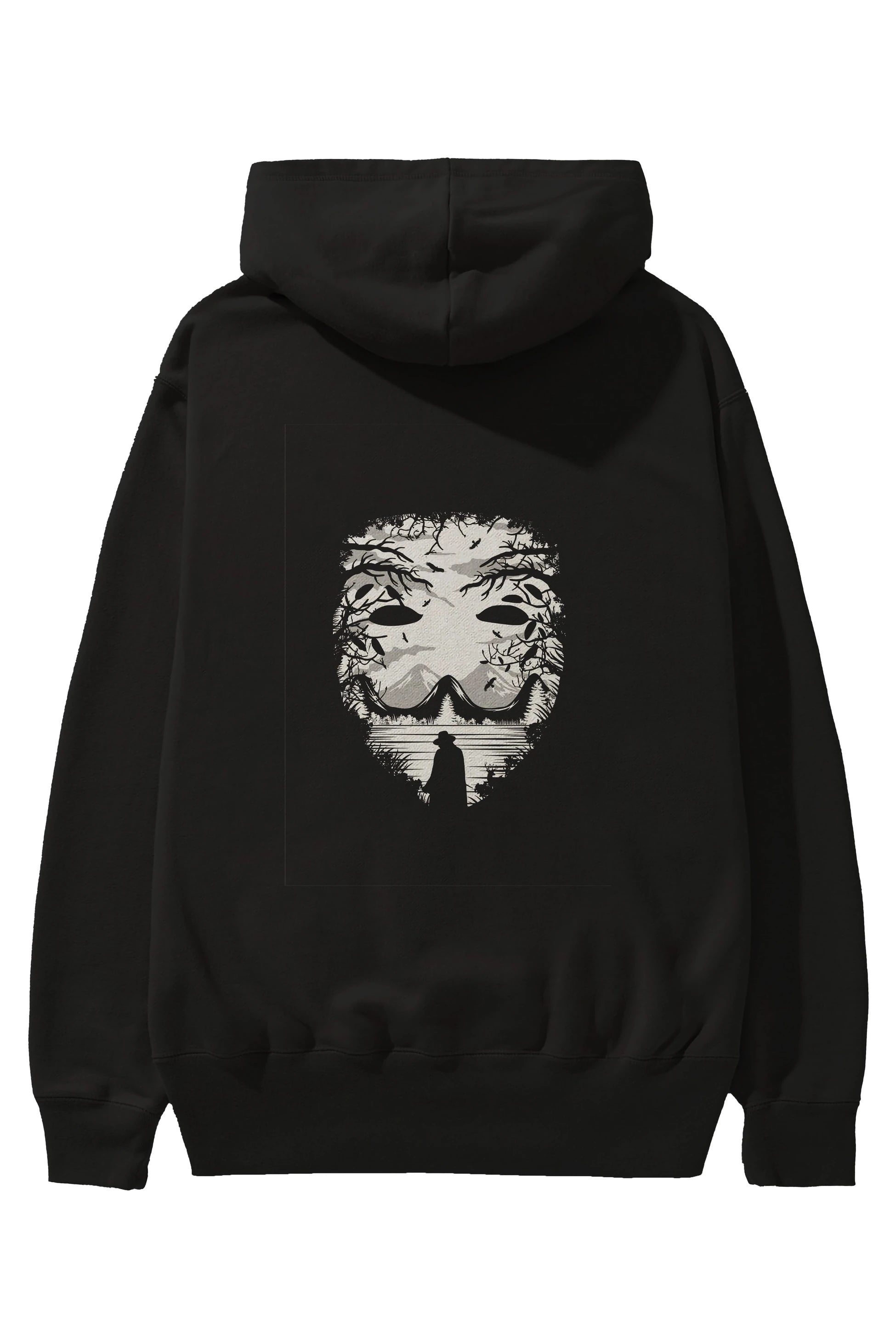 The Mask (2) Arka Baskılı Hoodie Oversize Kapüşonlu Sweatshirt Erkek Kadın Unisex