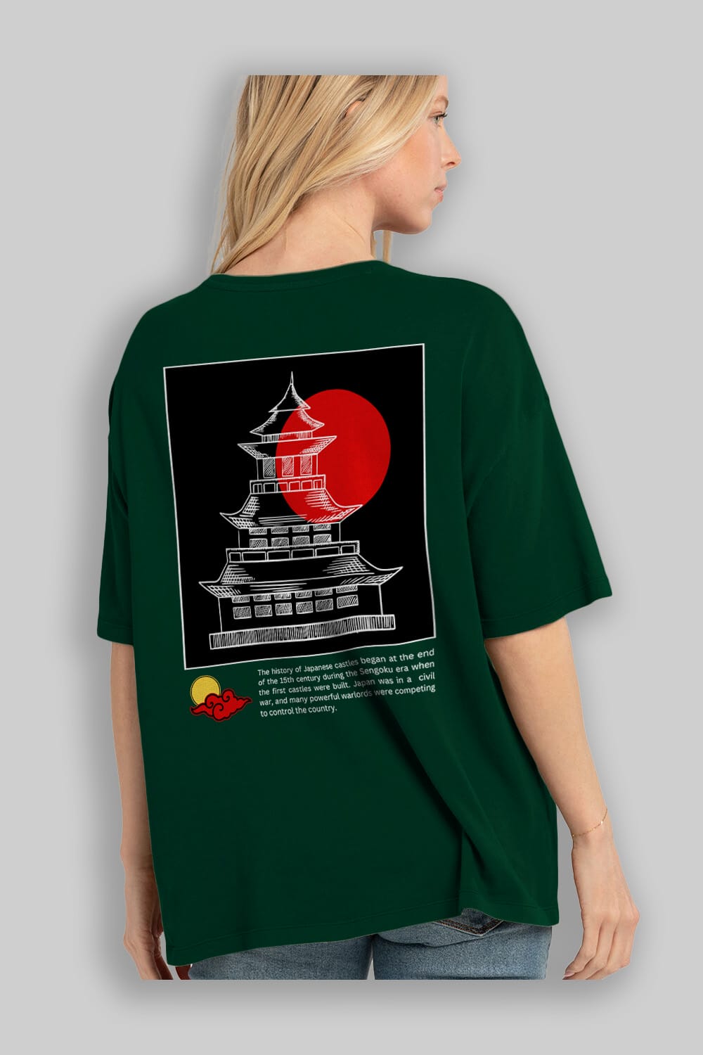 Japan Streetwear Arka Baskılı Oversize t-shirt Erkek Kadın Unisex
