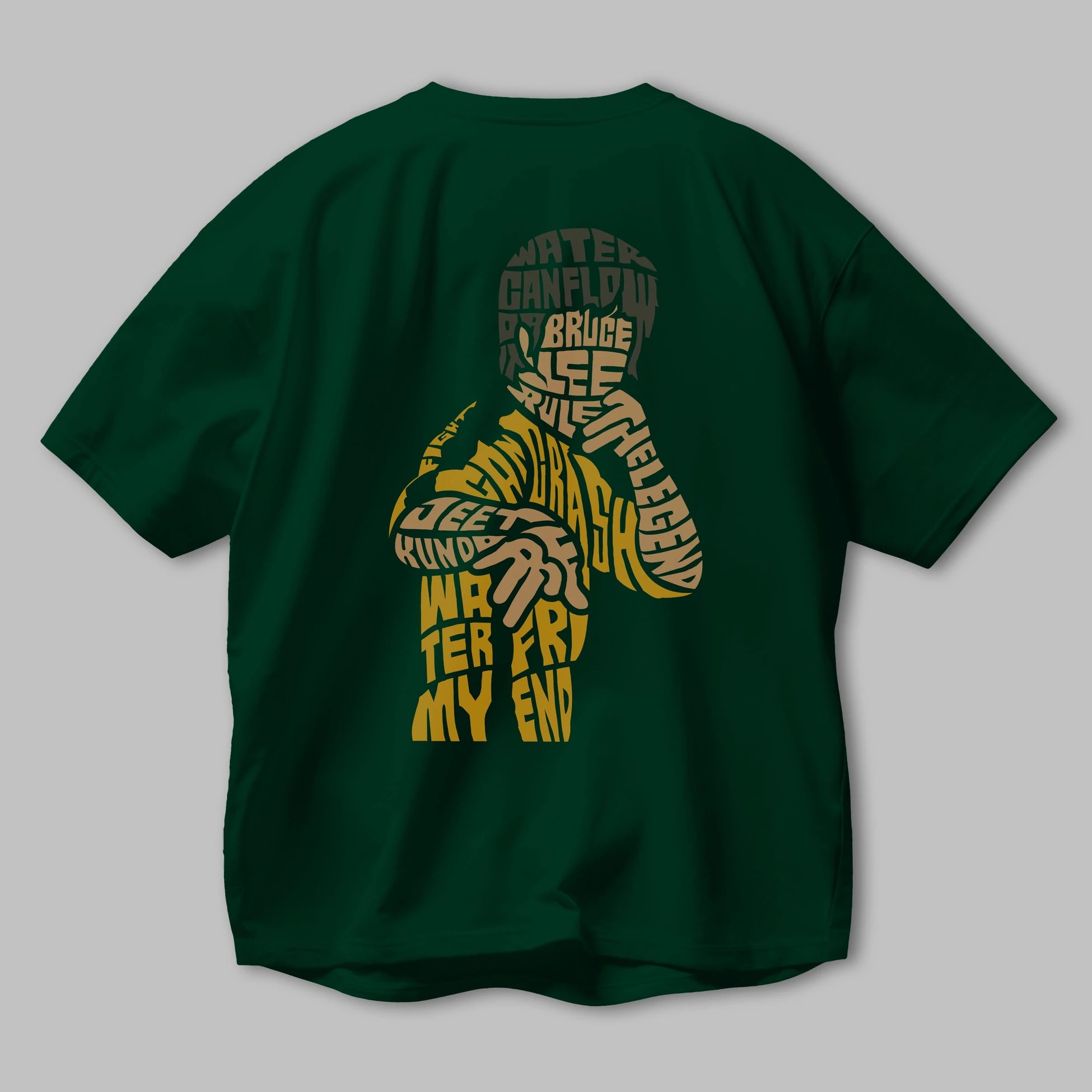 Bruce Lee Arka Baskılı Oversize t-shirt %100 pamuk Erkek Kadın Unisex