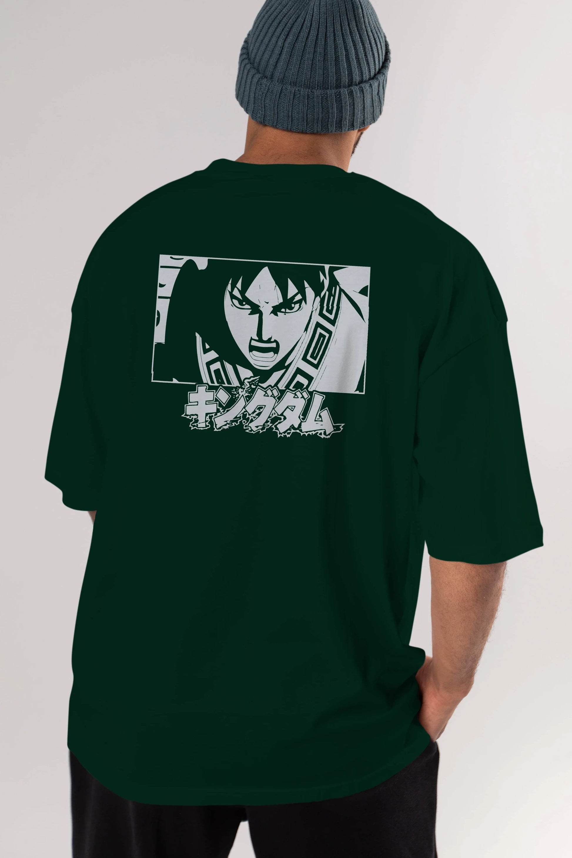 Xin 1 Anime Arka Baskılı Oversize t-shirt Erkek Kadın Unisex