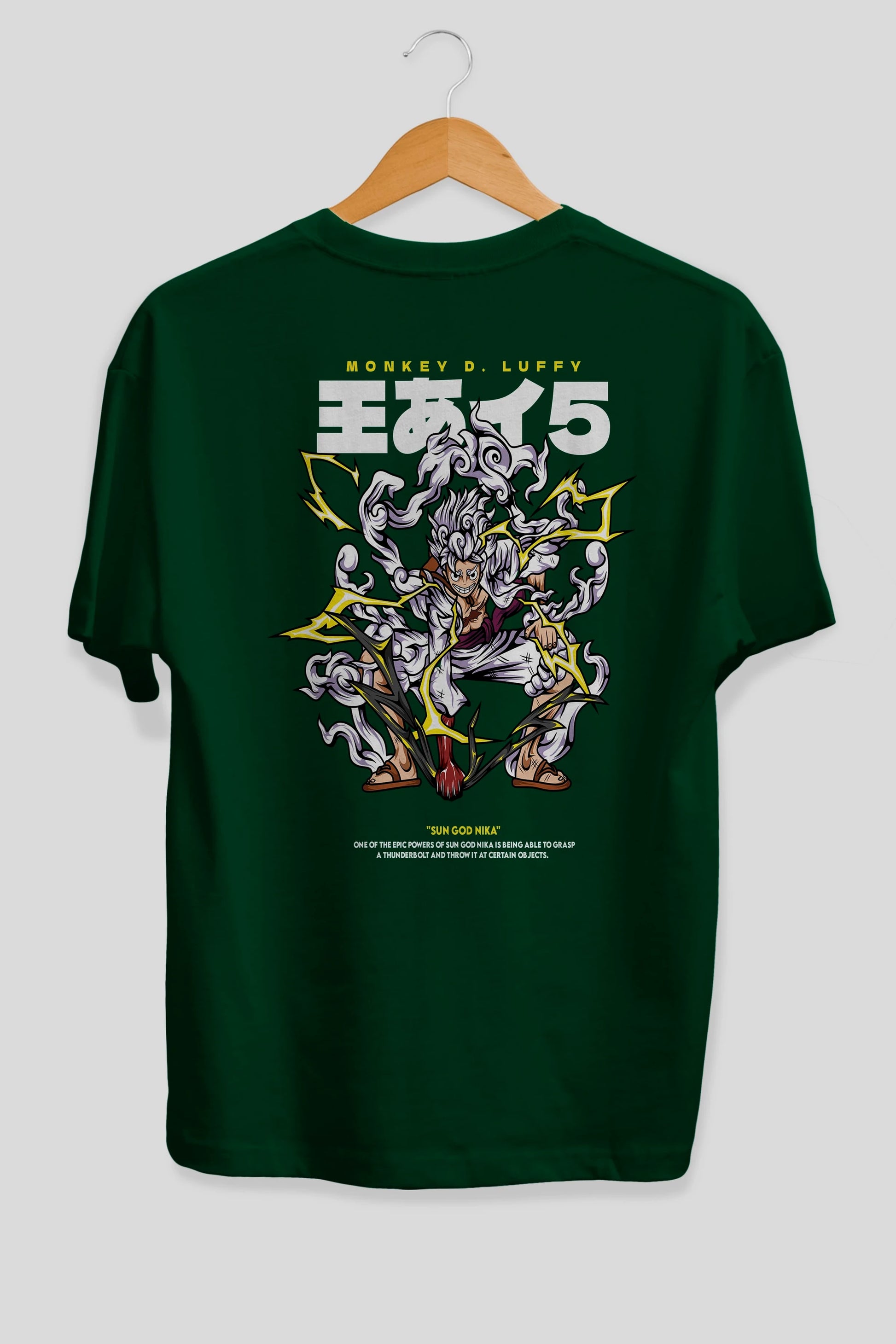 Monkey D. Luffy Anime Arka Baskılı Oversize t-shirt Erkek Kadın Unisex