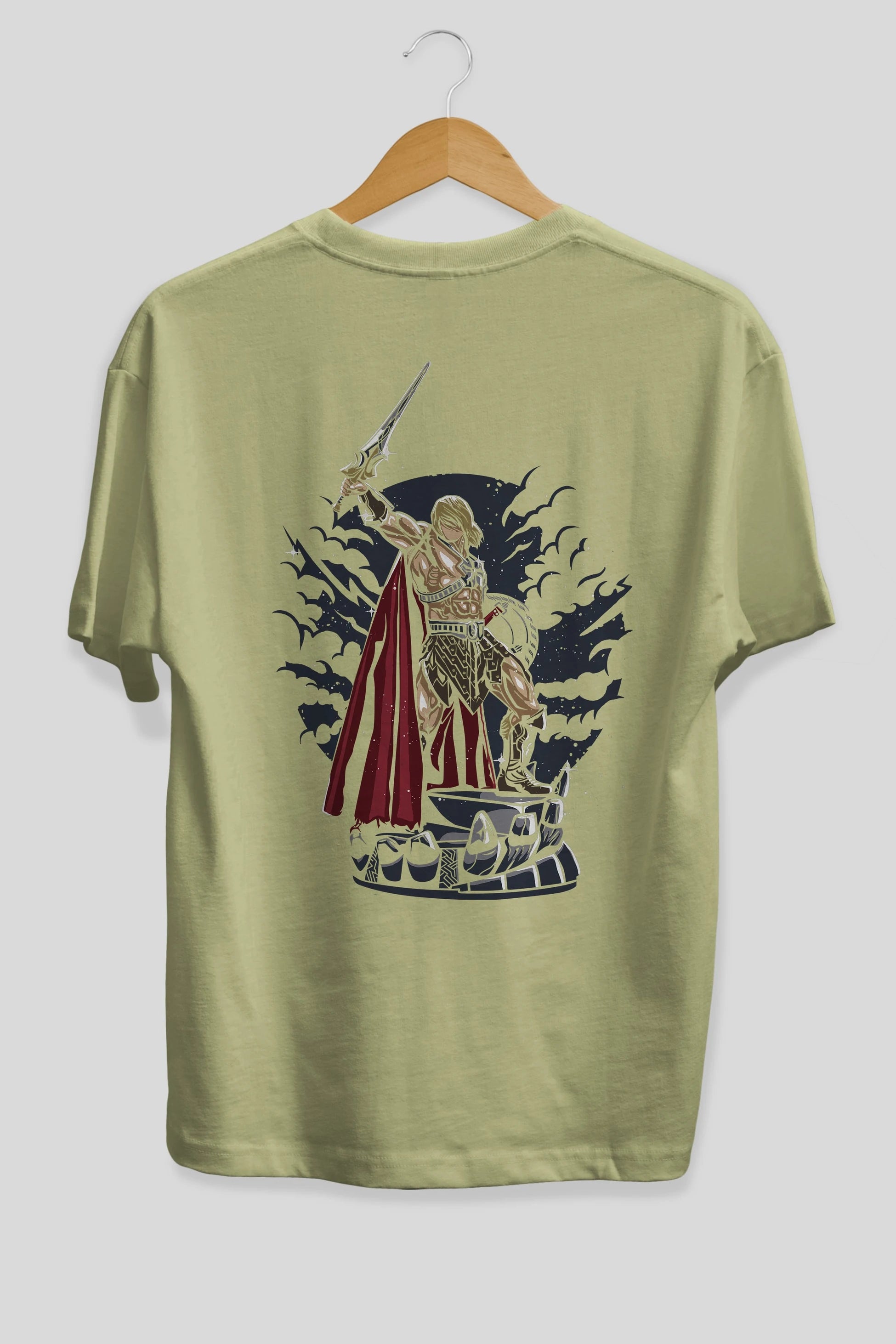 Warrior Arka Baskılı Oversize t-shirt Erkek Kadın Unisex %100 Pamuk