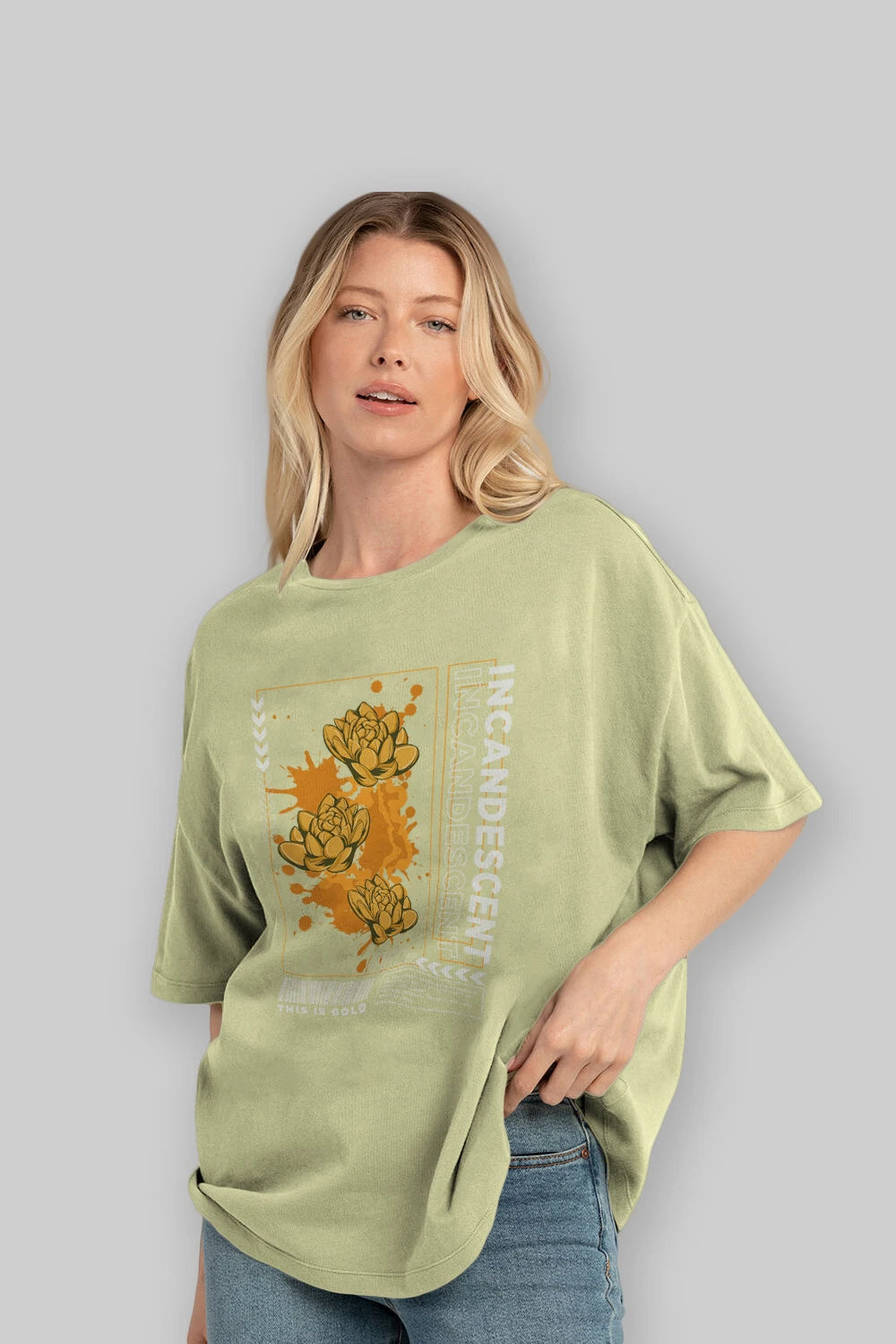 Incandescent Ön Baskılı Oversize t-shirt Erkek Kadın Unisex