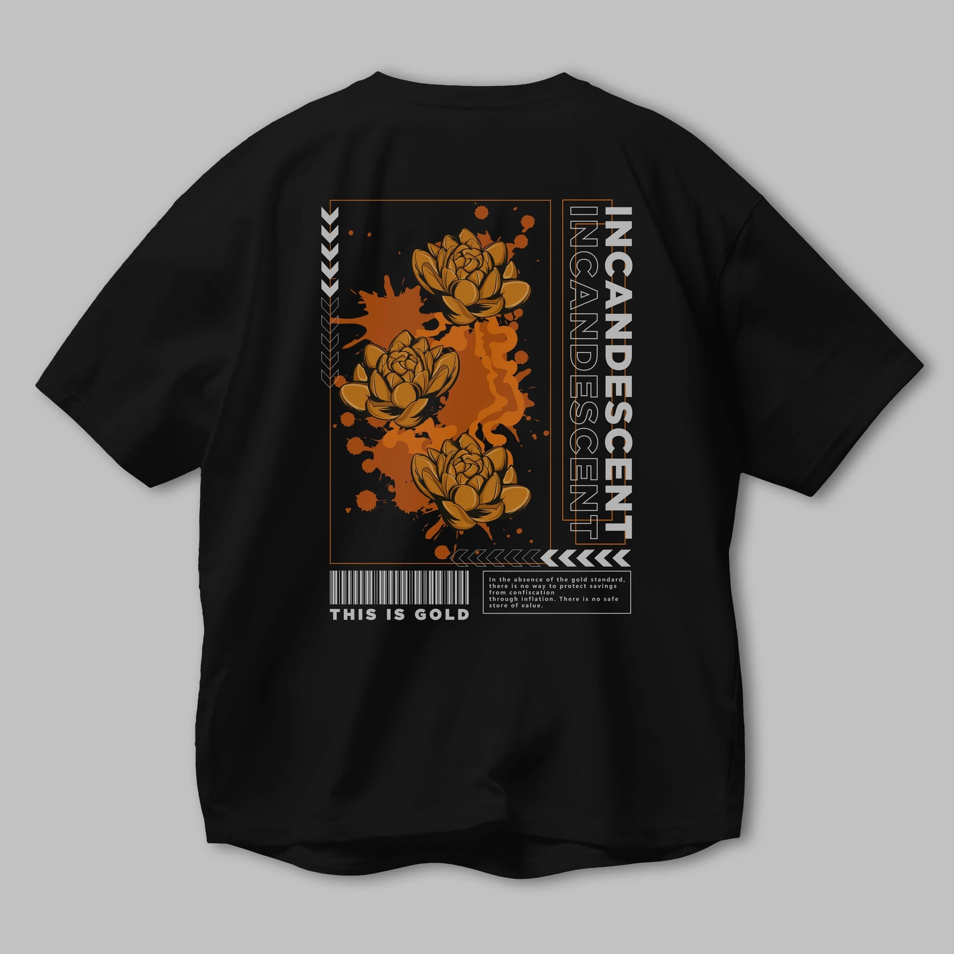 Incandescent Arka Baskılı Oversize t-shirt Erkek Kadın Unisex