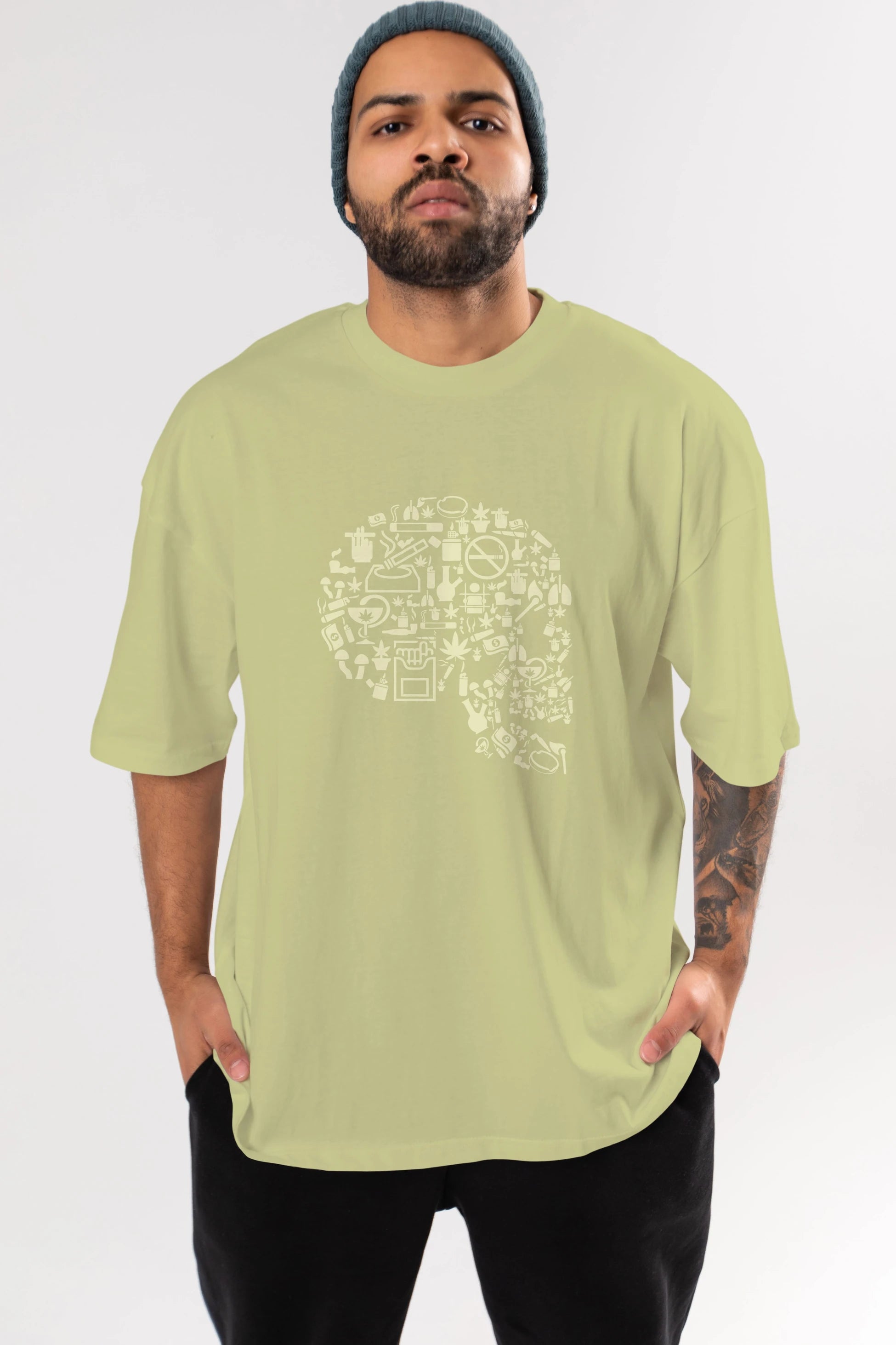 Smoking Kills Ön Baskılı Oversize t-shirt %100 pamuk Erkek Kadın Unisex