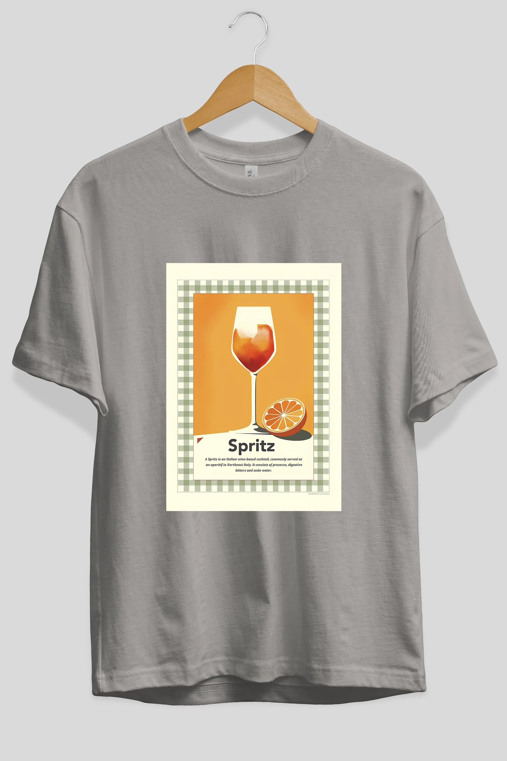 Aperol Spritz 5 Ön Baskılı Oversize t-shirt Erkek Kadın Unisex %100 Pamuk Bisiklet Yaka tişort