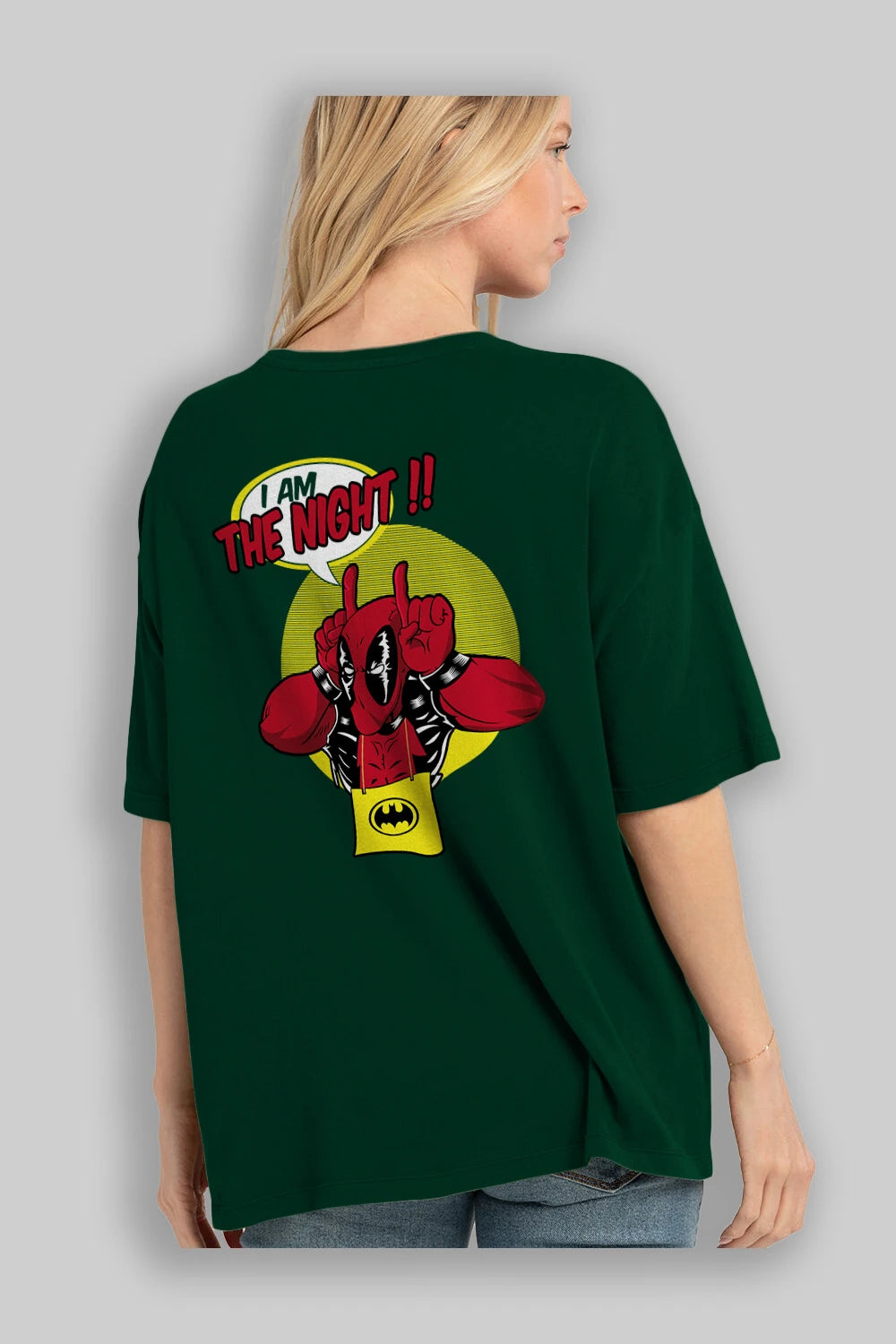 Deadpool (1) Arka Baskılı Oversize t-shirt Erkek Kadın Unisex %100 Pamuk Bisiklet Yaka tişort