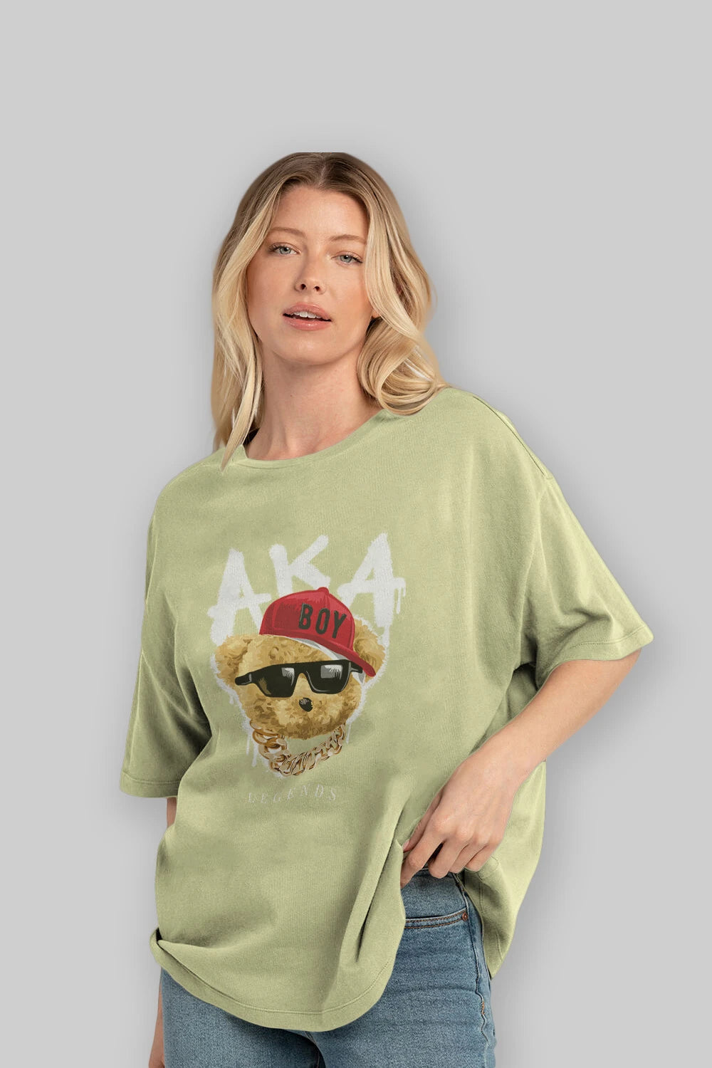 Teddy Bear Legends Ön Baskılı Oversize t-shirt Erkek Kadın Unisex %100 Pamuk