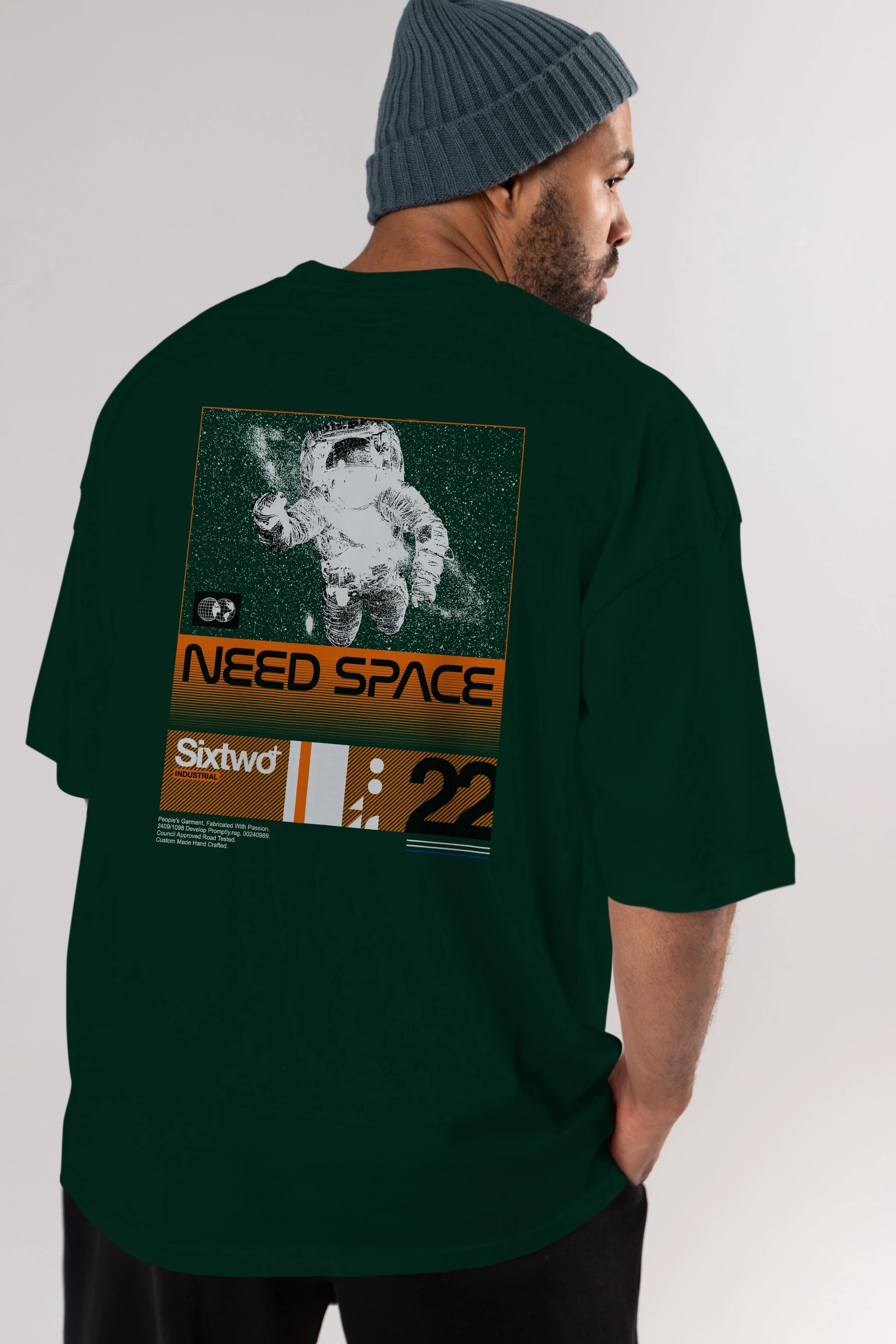 Need Space Arka Baskılı Oversize t-shirt Erkek Kadın Unisex
