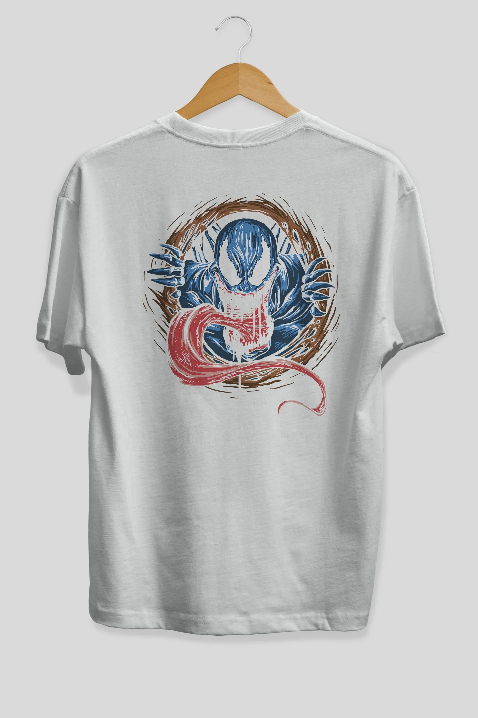 Venom (7) Arka Baskılı Oversize t-shirt Erkek Kadın Unisex %100 Pamuk Bisiklet Yaka tişort