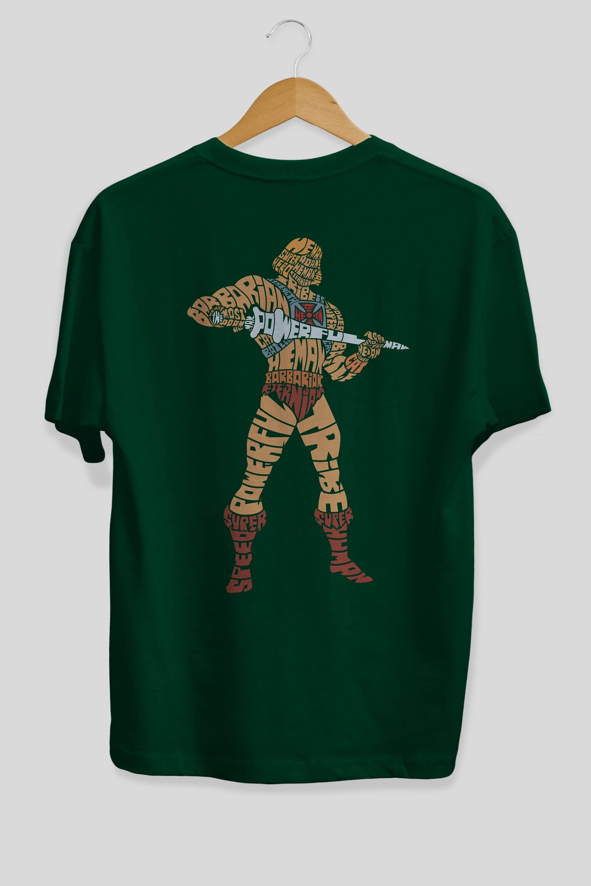 Heman Arka Baskılı Oversize t-shirt %100 pamuk Erkek Kadın Unisex