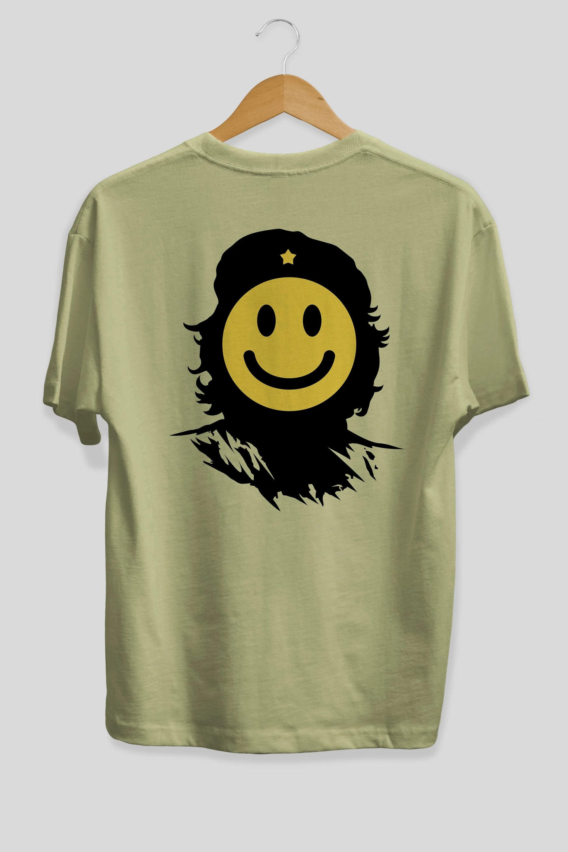 Che Smile Arka Baskılı Oversize t-shirt %100 pamuk Erkek Kadın Unisex