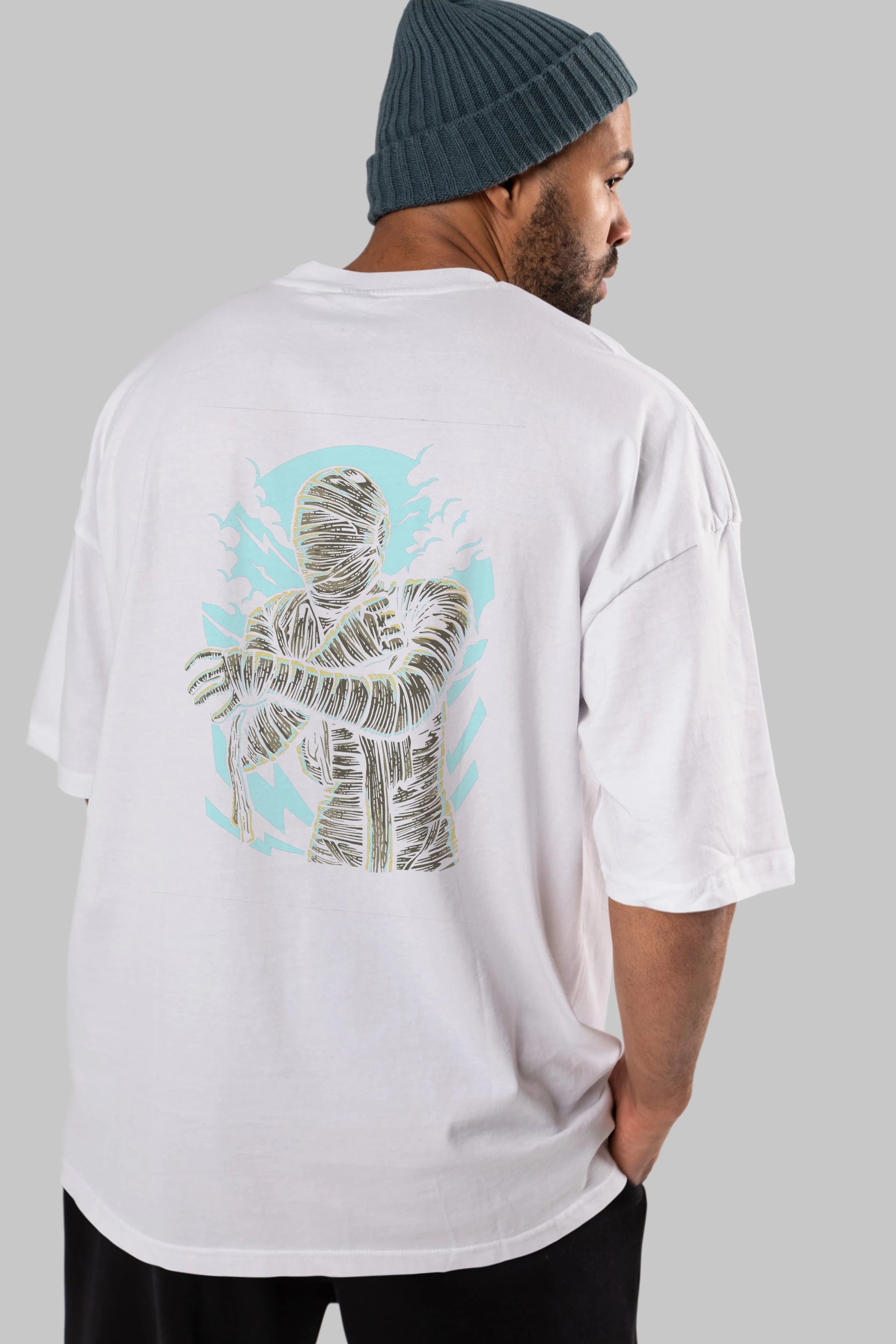 The Mummy Arka Baskılı Oversize t-shirt Erkek Kadın Unisex %100 Pamuk