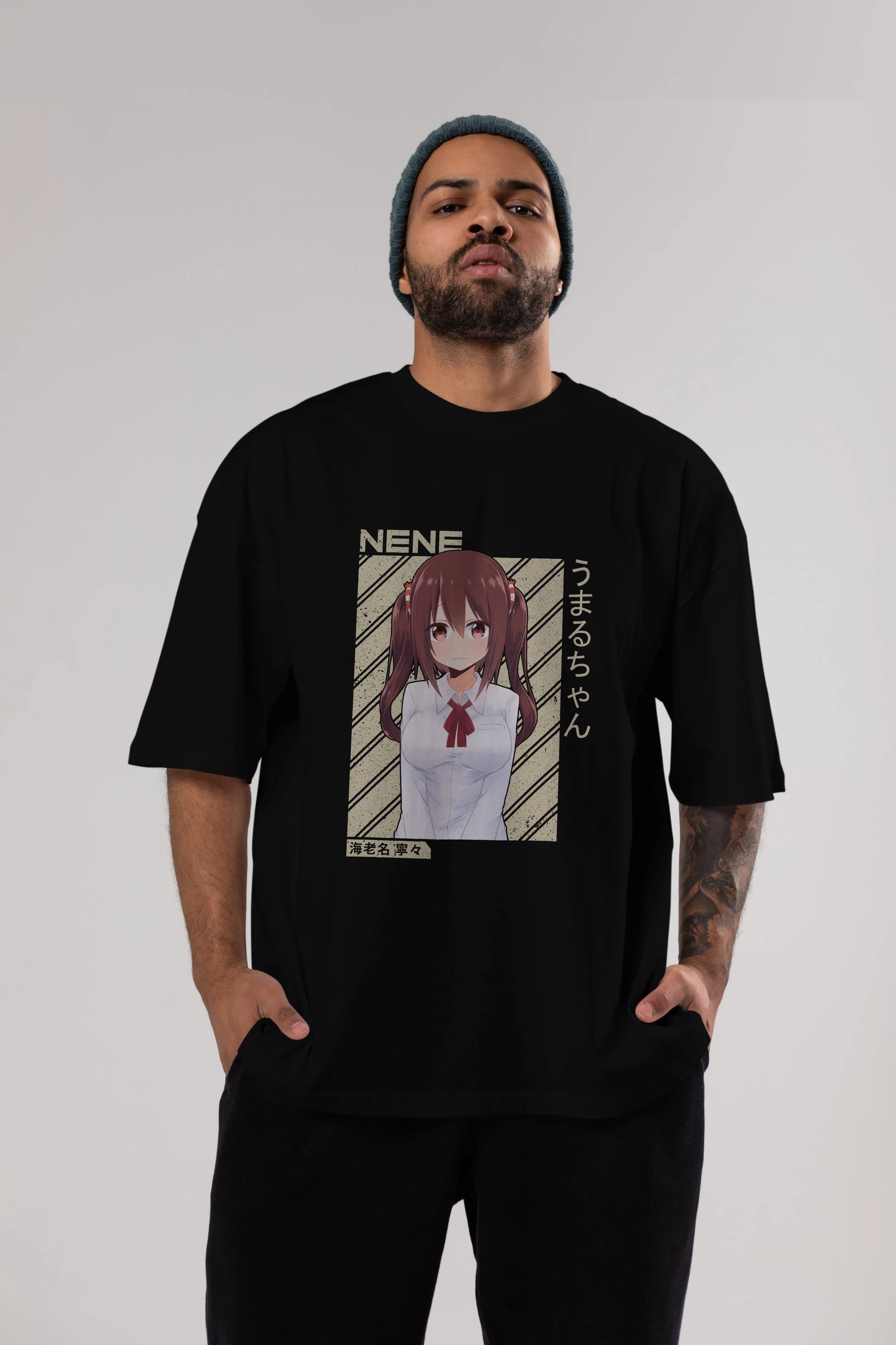 Nene Ebina 1 Anime Ön Baskılı Oversize t-shirt %100 pamuk Erkek Kadın Unisex