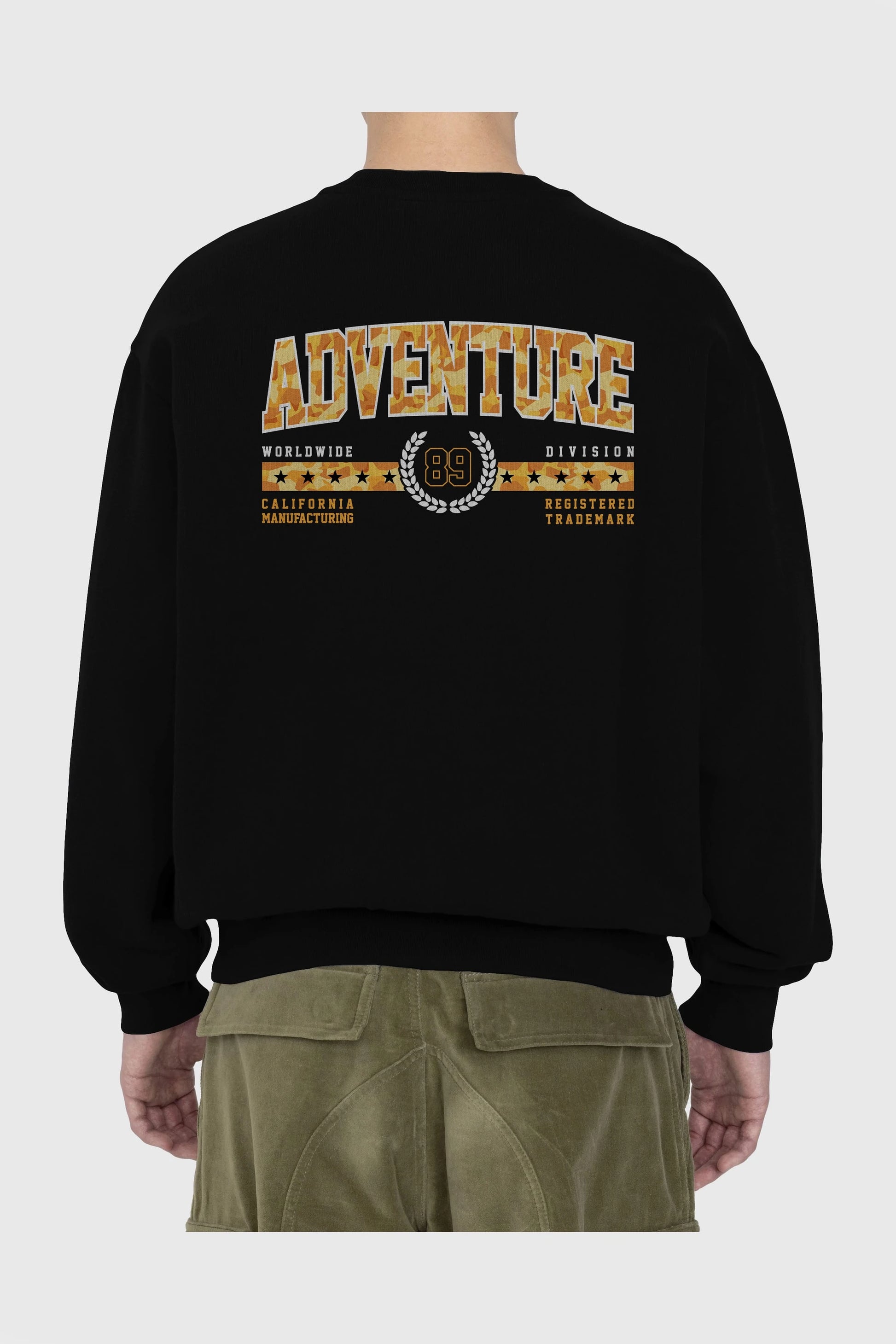 Adventure Arka Baskılı Oversize Sweatshirt Erkek Kadın Unisex