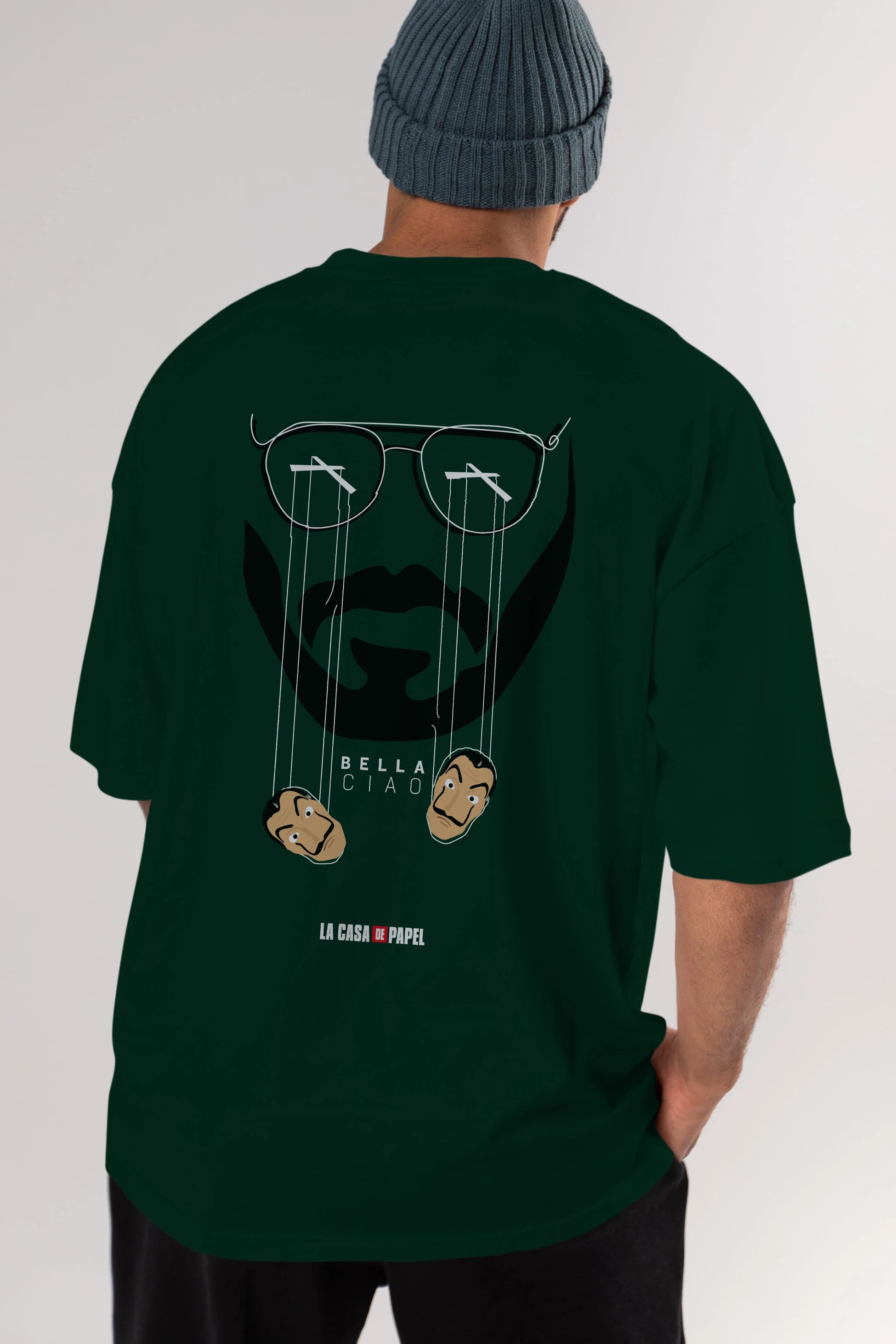 La Casa De Papel (11) Arka Baskılı Oversize t-shirt Erkek Kadın Unisex %100 Pamuk Bisiklet Yaka tişort