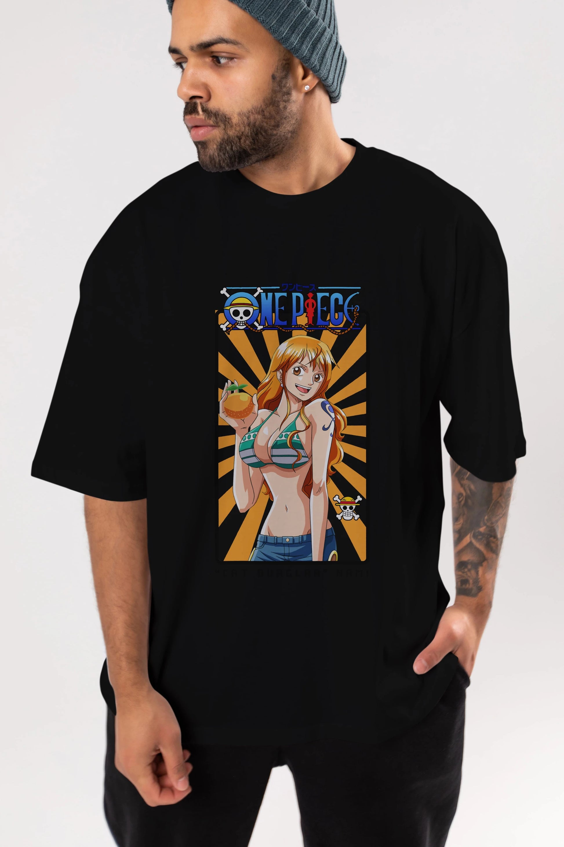 Nami Anime Ön Baskılı Oversize t-shirt Erkek Kadın Unisex