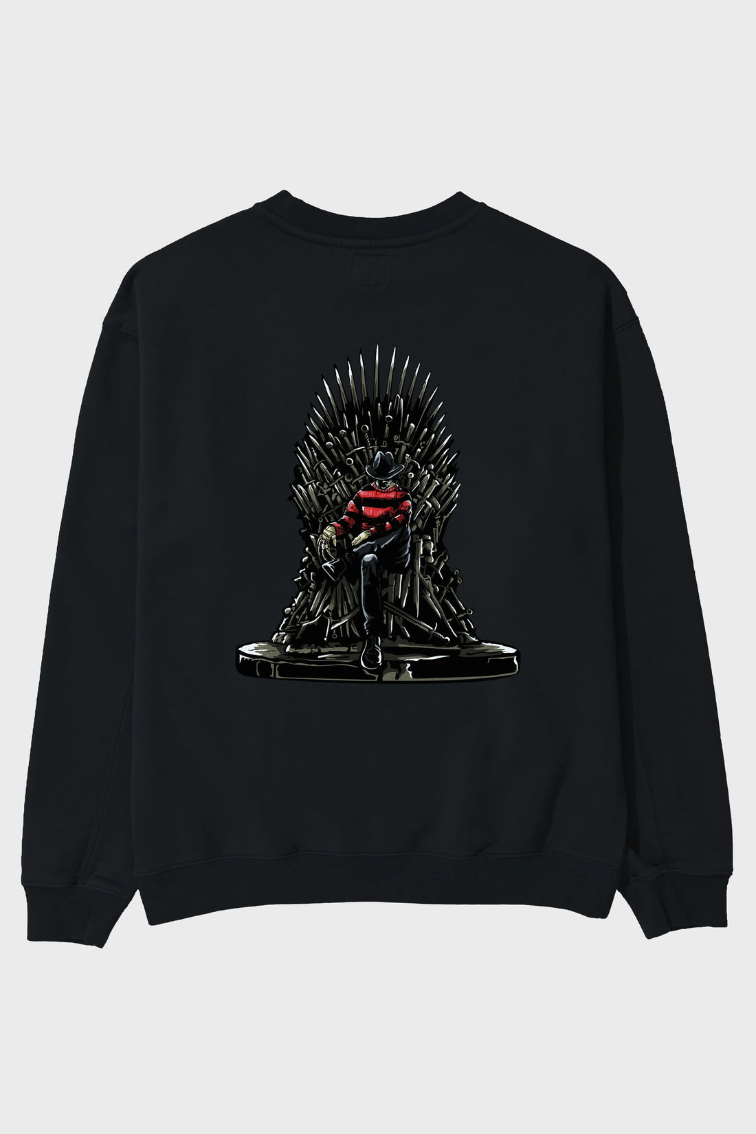 Nightmare Throne Arka Baskılı Oversize Sweatshirt Erkek Kadın Unisex