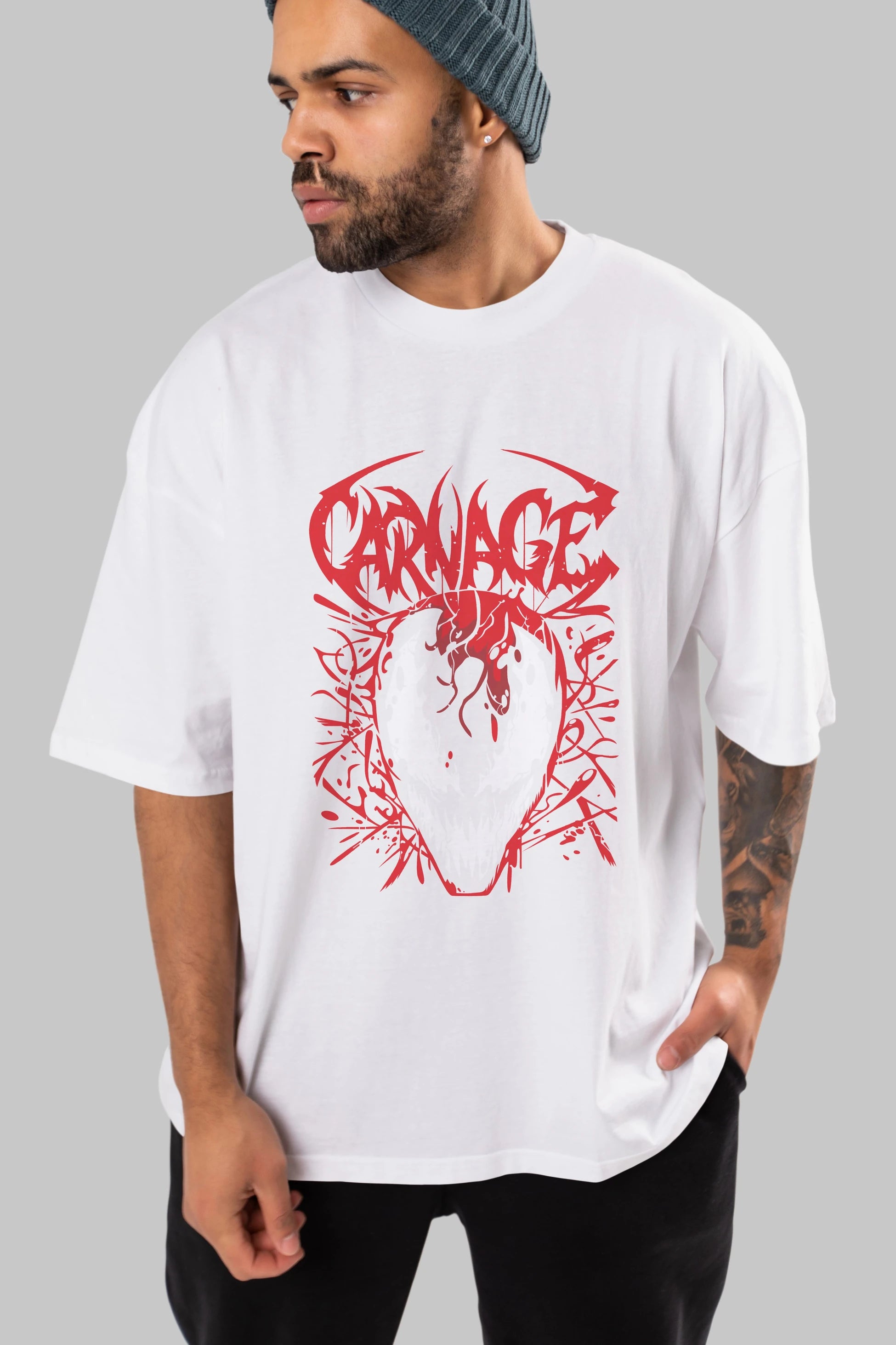 Venom (22) Ön Baskılı Oversize t-shirt Erkek Kadın Unisex %100 Pamuk Bisiklet Yaka tişort