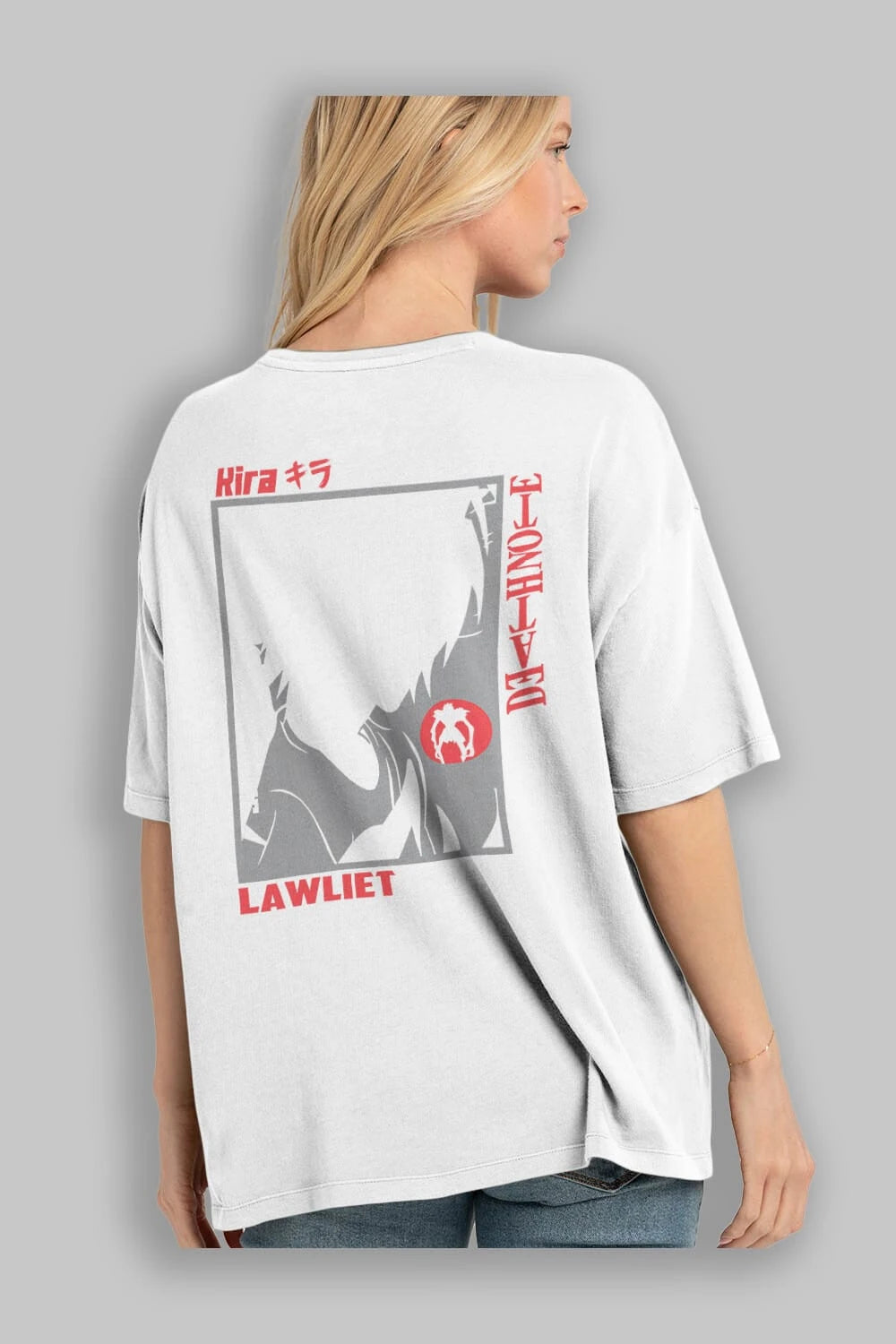 DEATH NOTE Anime Arka Baskılı Oversize t-shirt Erkek Kadın Unisex