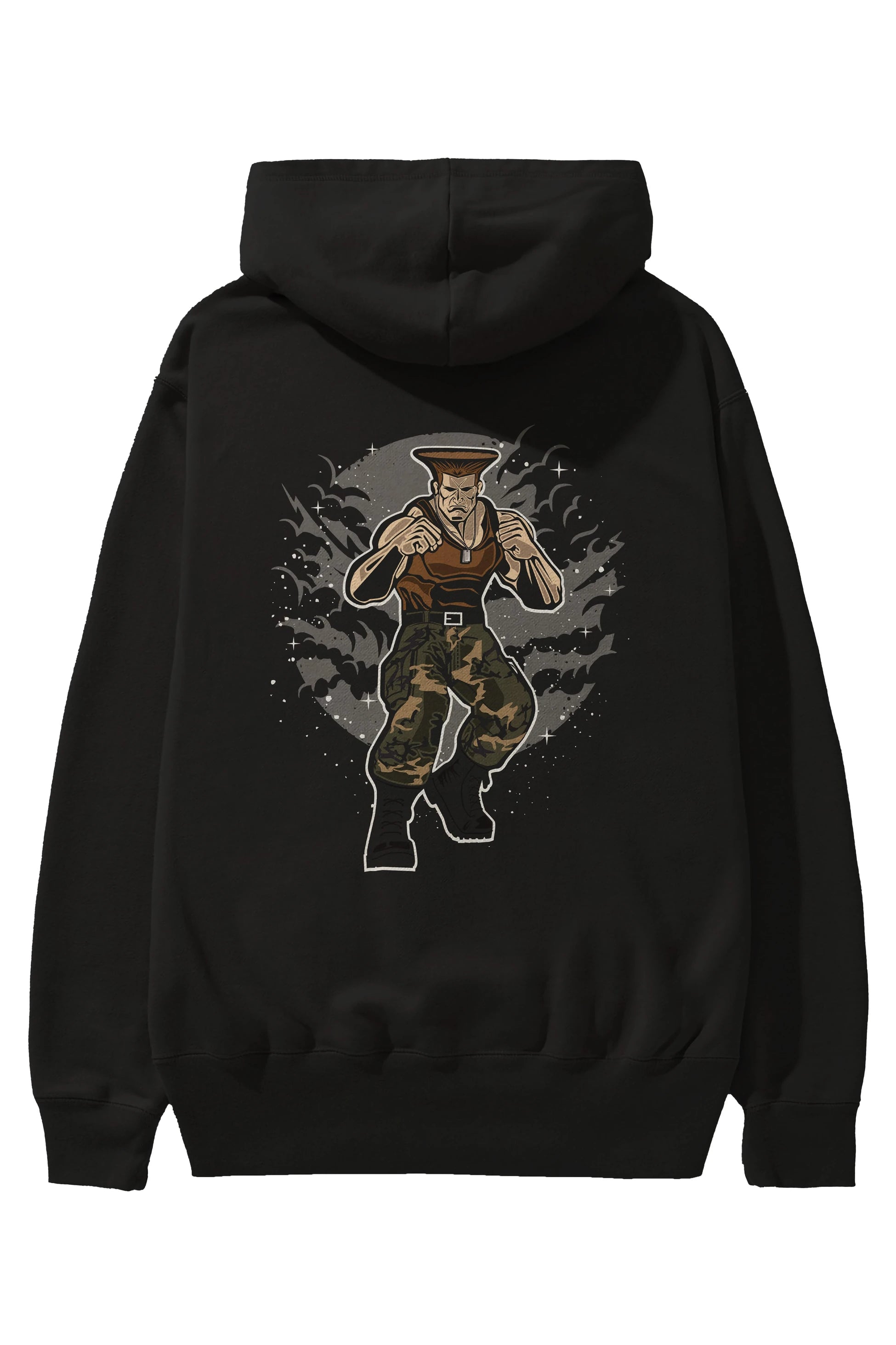 Guile Arka Baskılı Hoodie Oversize Kapüşonlu Sweatshirt Erkek Kadın Unisex
