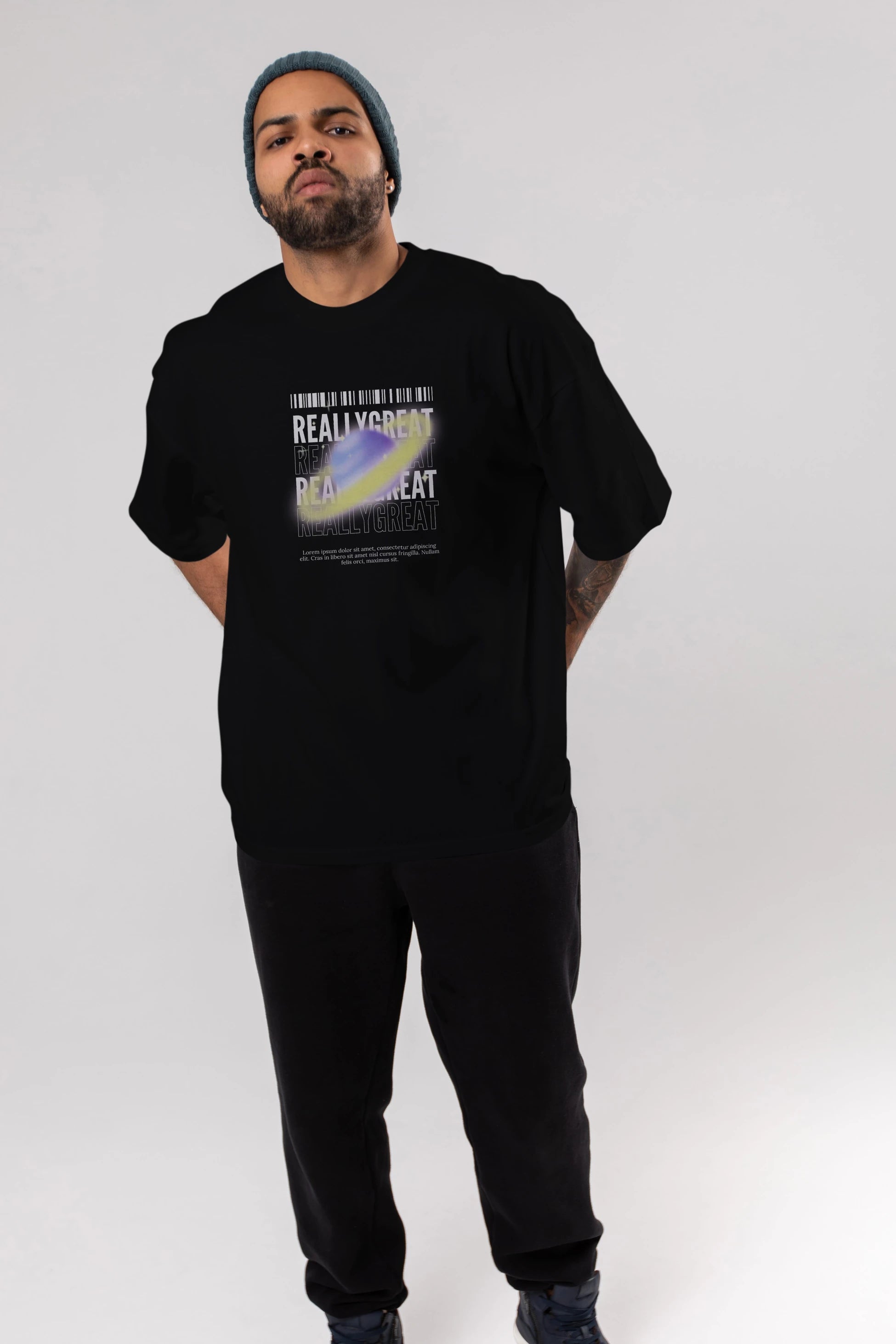 Really Great 2 Yazılı Ön Baskılı Oversize t-shirt Erkek Kadın Unisex