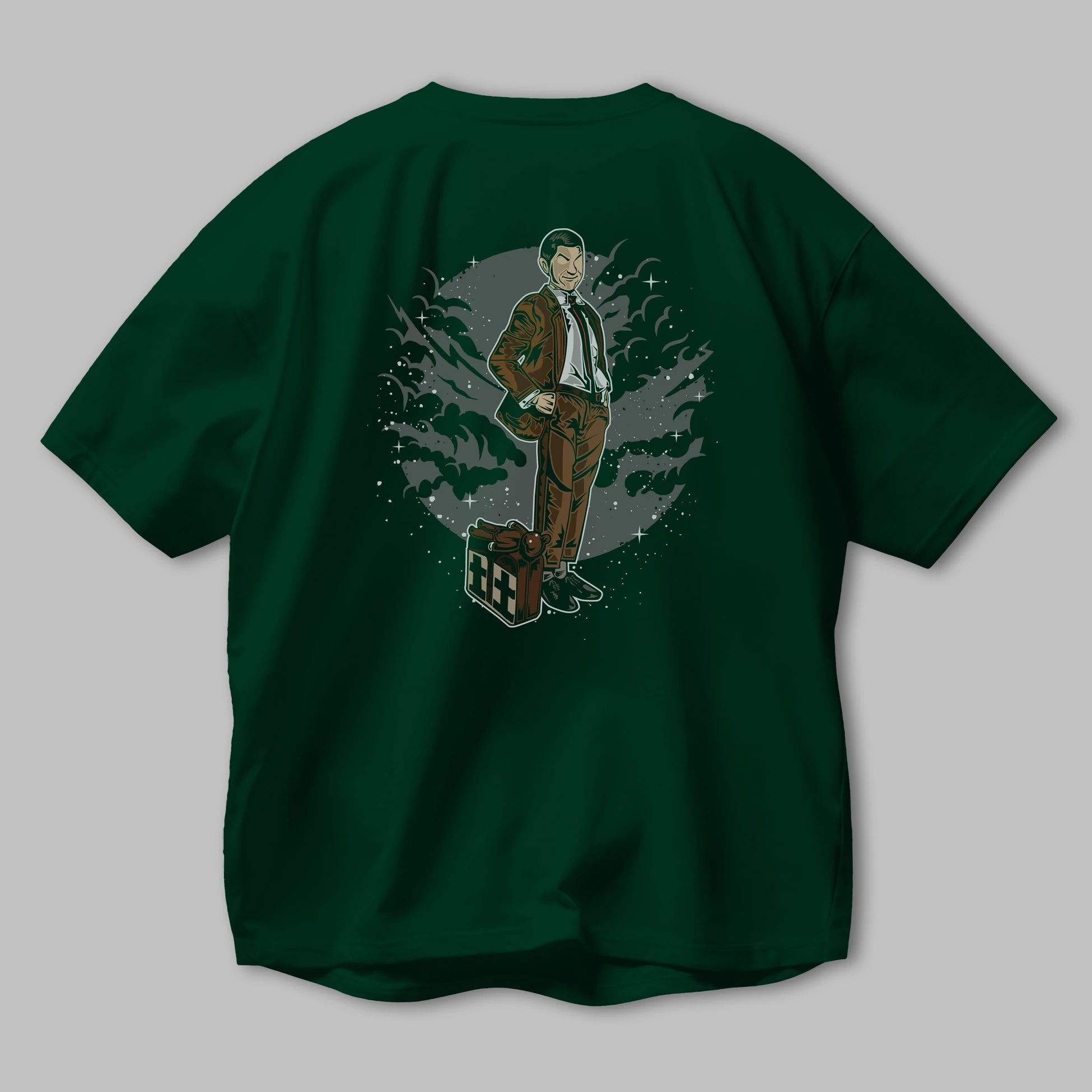 Mr Bean Arka Baskılı Oversize t-shirt Erkek Kadın Unisex %100 Pamuk