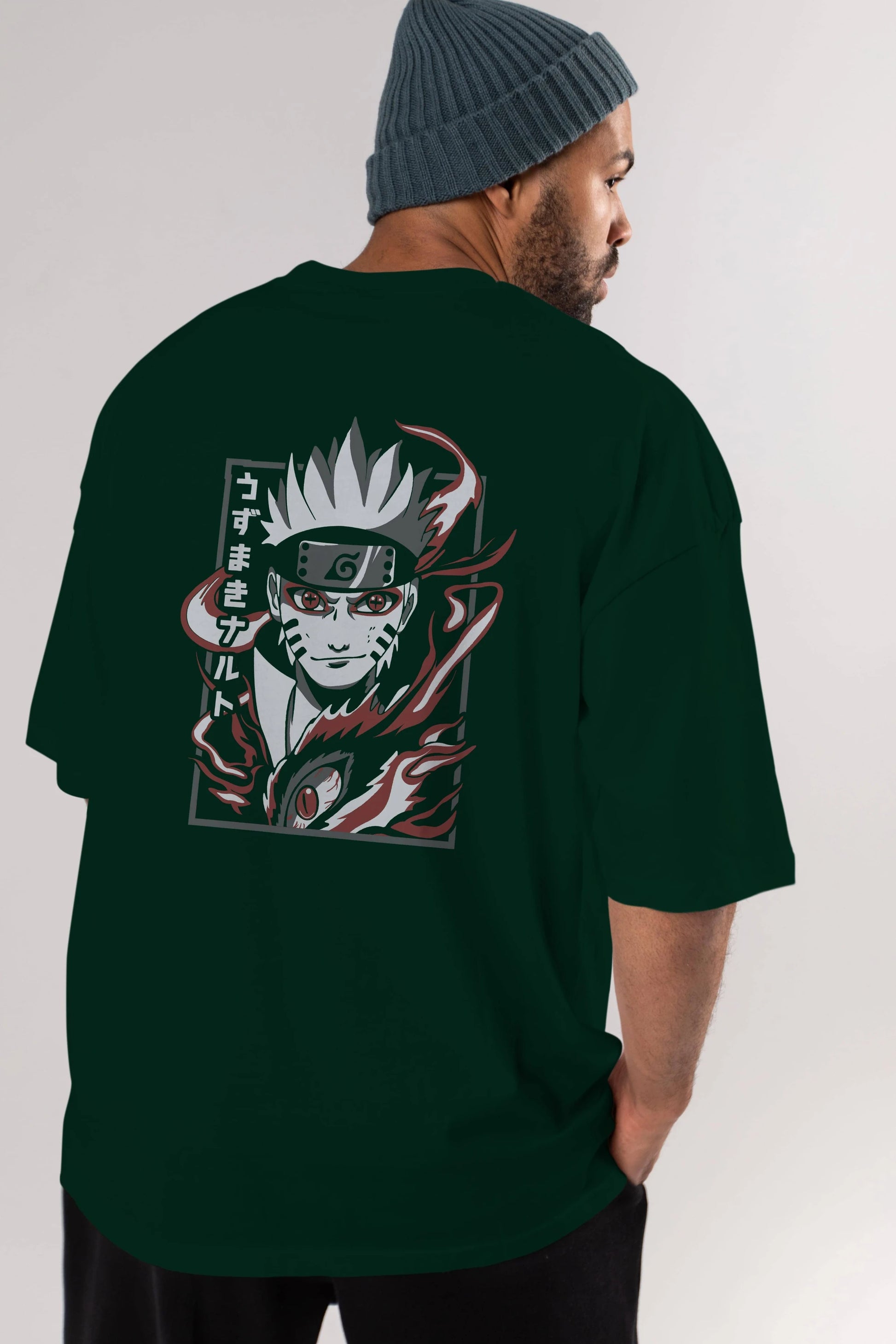 NarutoMod Anime Arka Baskılı Oversize t-shirt Erkek Kadın Unisex