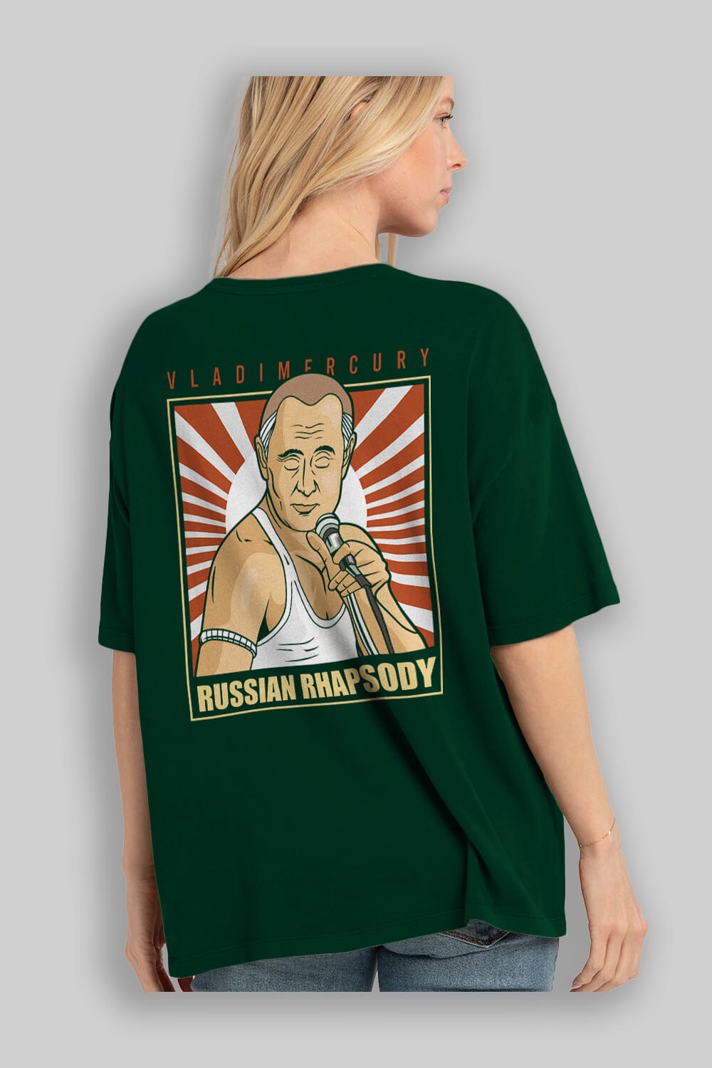 Freddy Puttin Arka Baskılı Oversize t-shirt Erkek Kadın Unisex %100 Pamuk tişort