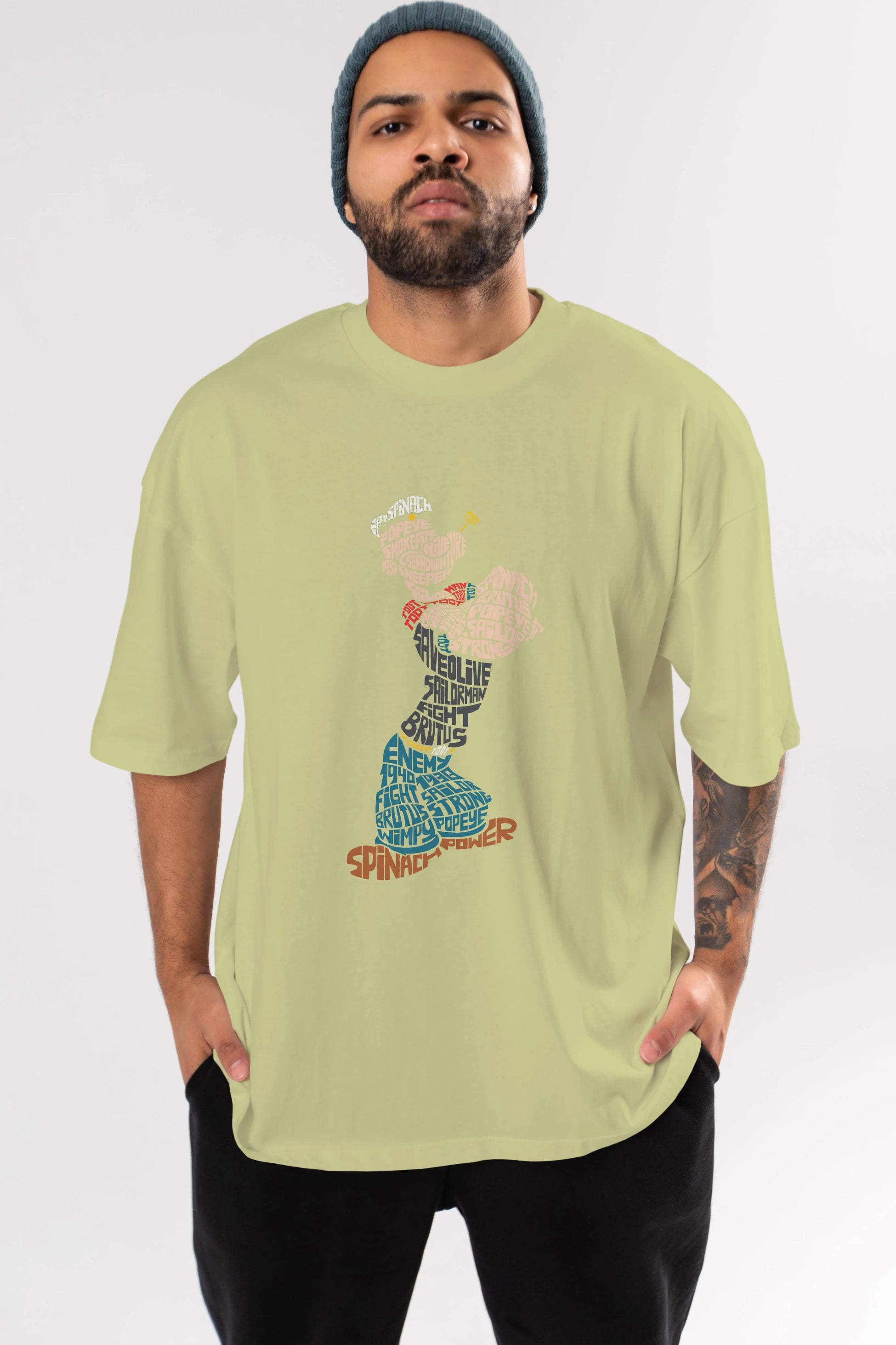 Sailorman Ön Baskılı Oversize t-shirt %100 pamuk Erkek Kadın Unisex