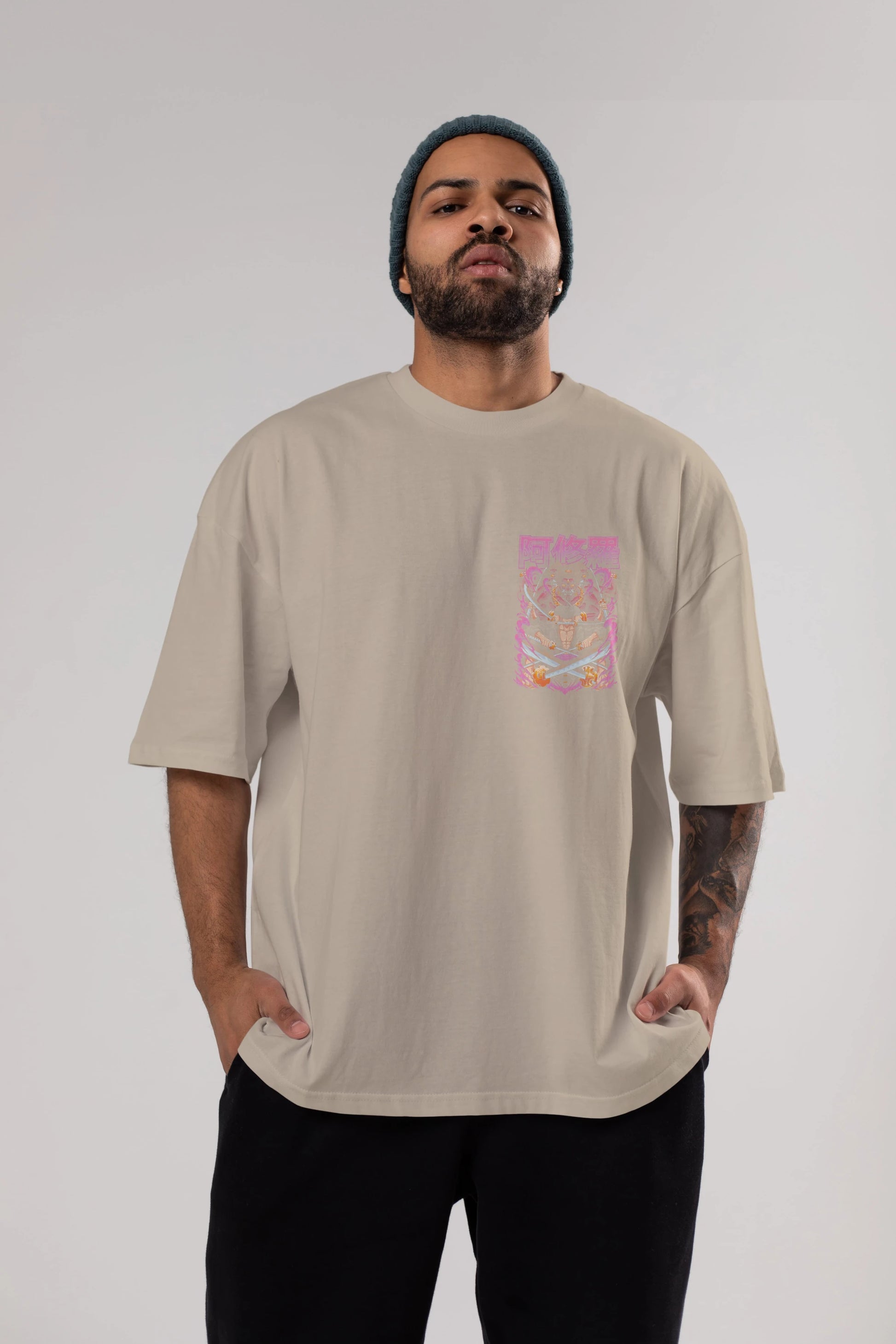 Roronoa Zoro 1 Ön Sol Baskılı Oversize t-shirt Erkek Kadın Unisex %100 Pamuk Bisiklet Yaka tişort
