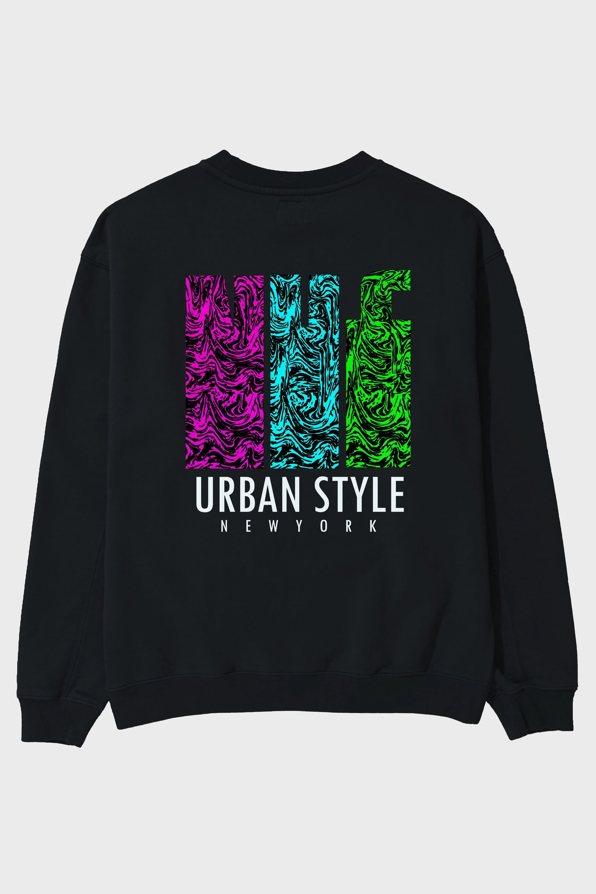 Urban Style Newyork Arka Baskılı Oversize Sweatshirt Erkek Kadın Unisex