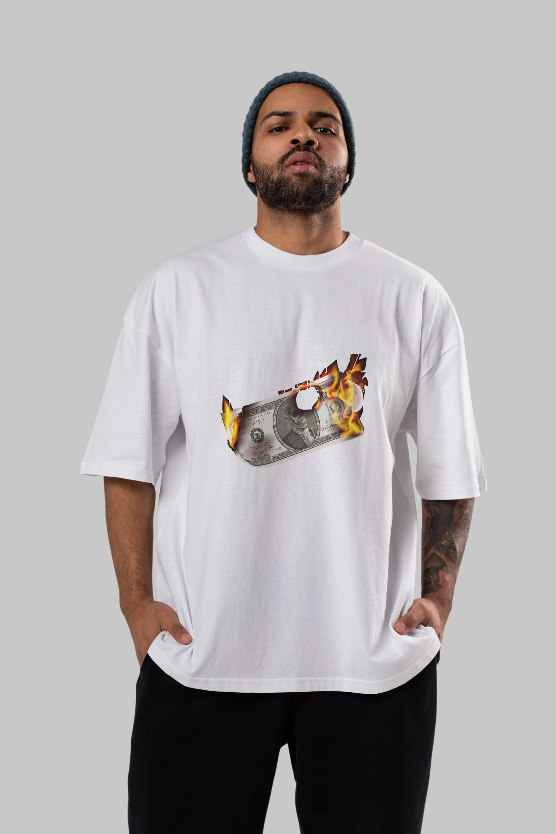 Teddy Bear Its Not The Money Ön Baskılı Oversize t-shirt Erkek Kadın Unisex %100 Pamuk