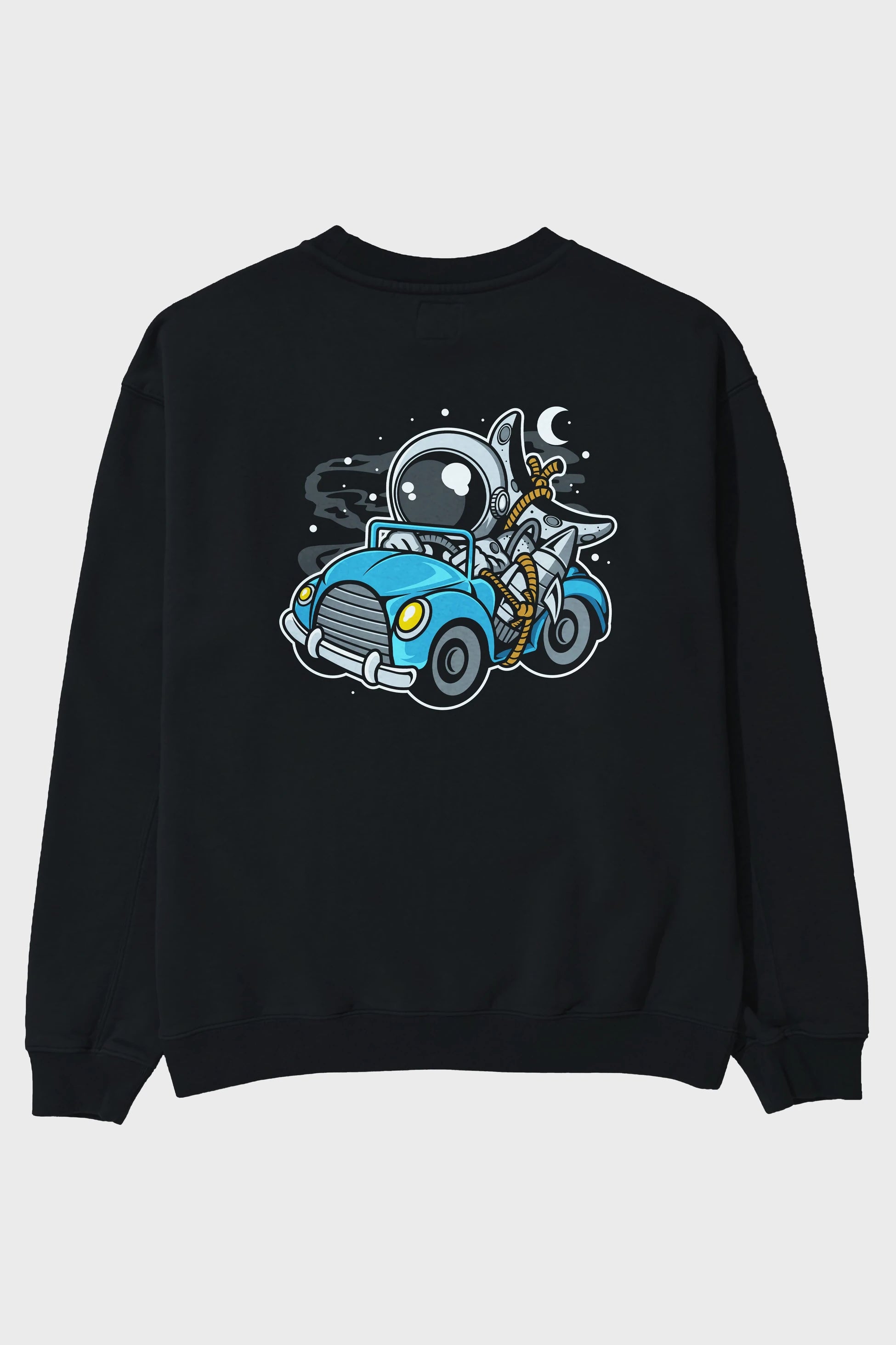 Astronaut Journey Arka Baskılı Oversize Sweatshirt Erkek Kadın Unisex